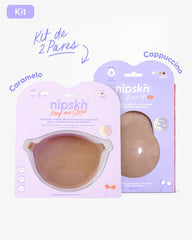 Kit Brasier Adhesivo + Copas Adhesivas en Silicona (Talla PLUS) - Nipskin®