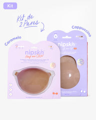 Kit Brasier Adhesivo + Copas Adhesivas en Silicona (Talla PLUS) - Nipskin®