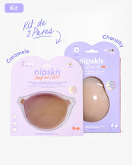 Kit Brasier Adhesivo + Copas Adhesivas en Silicona (Talla PLUS) - Nipskin®