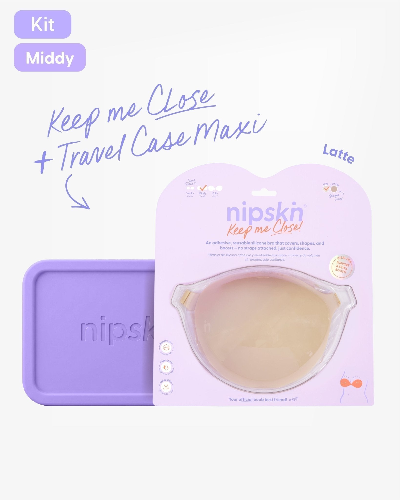 Brasier Invisible Adhesivo de Silicona más Estuche - Nipskin® - Nipskin Salvador