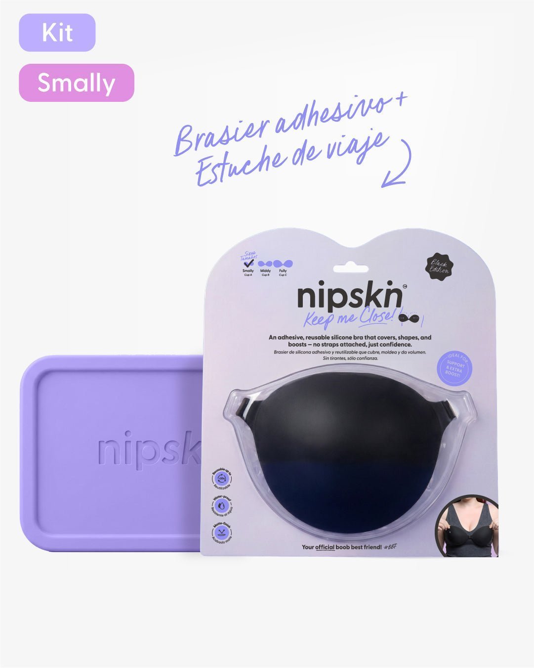 Brasier Invisible Adhesivo de Silicona más Estuche - Nipskin® - Nipskin Salvador
