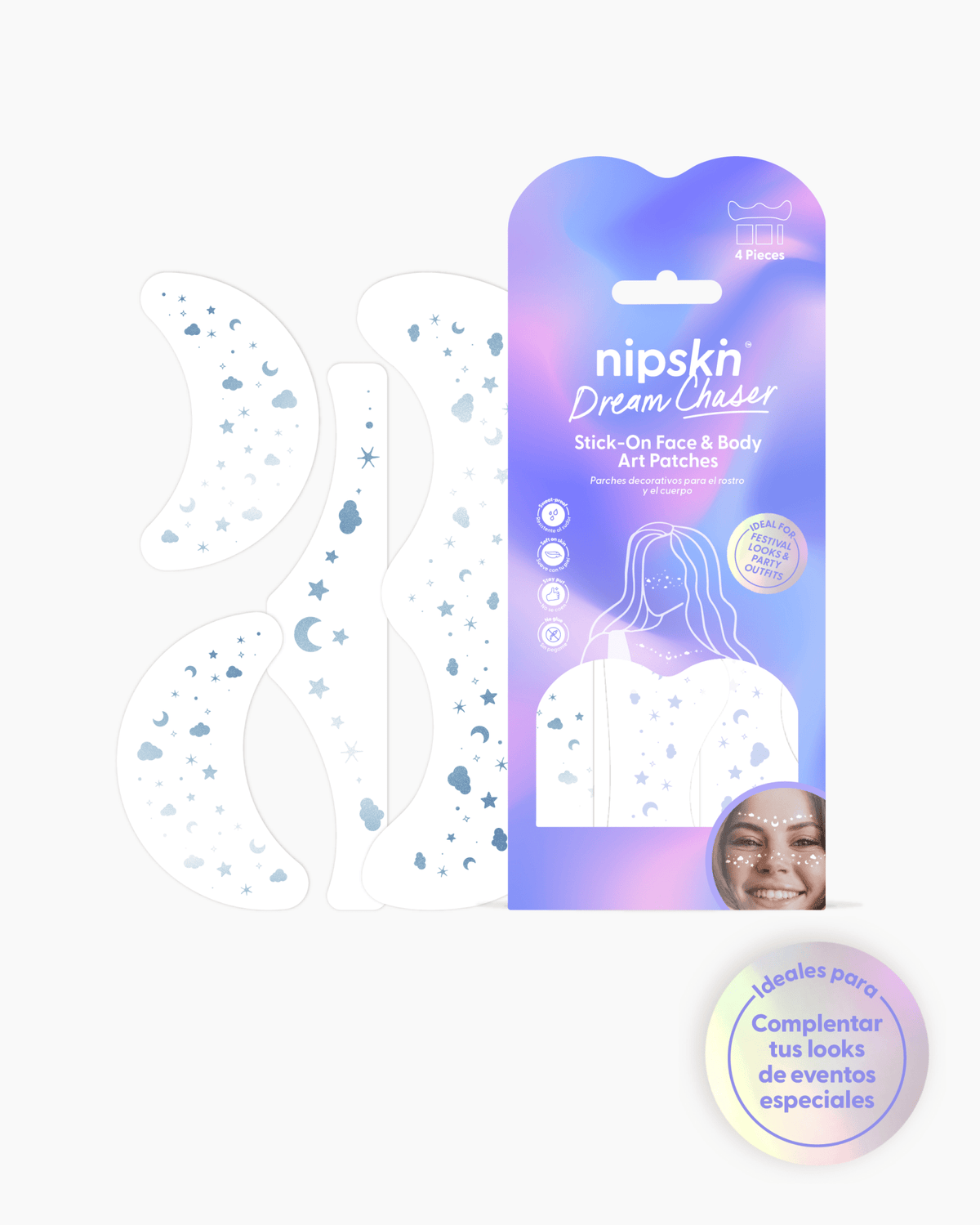 Calcomanías Holográficas para Rostro y Cuerpo, Dream Chaser – Nipskin® - Nipskin Salvador