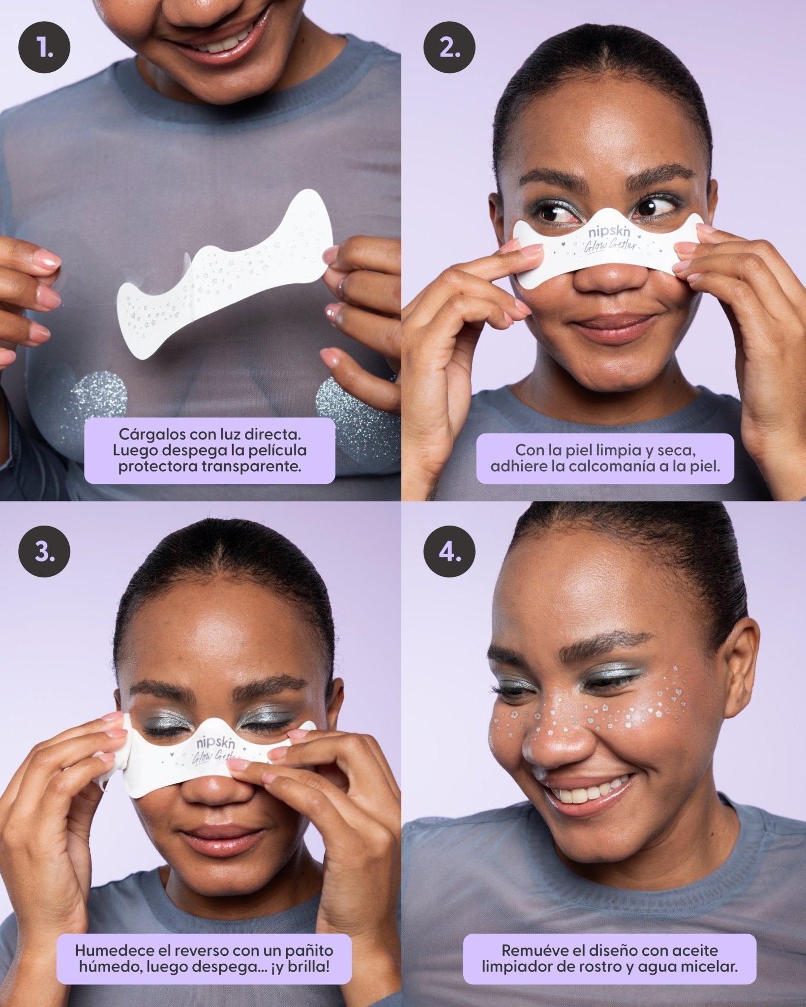 Calcomanías que Brillan en la Oscuridad para Rostro y Cuerpo, Glow Getter – Nipskin® - Nipskin Salvador