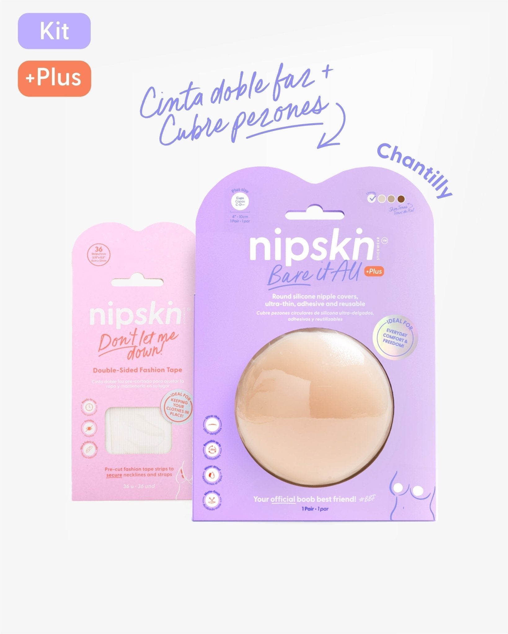 Cinta Doble Faz más Cubre pezón - Nipskin® - Nipskin Salvador