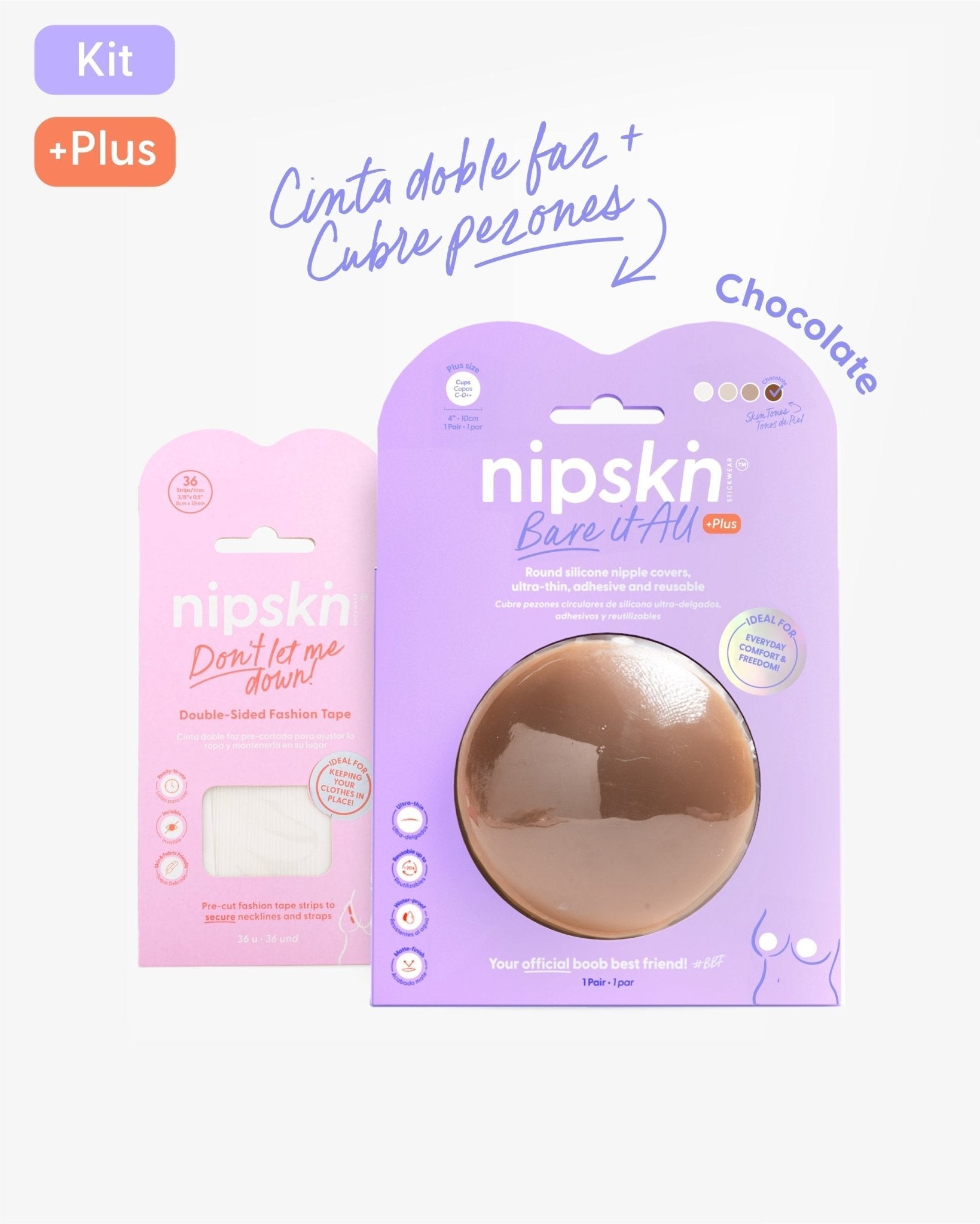 Cinta Doble Faz más Cubre pezón - Nipskin® - Nipskin Salvador