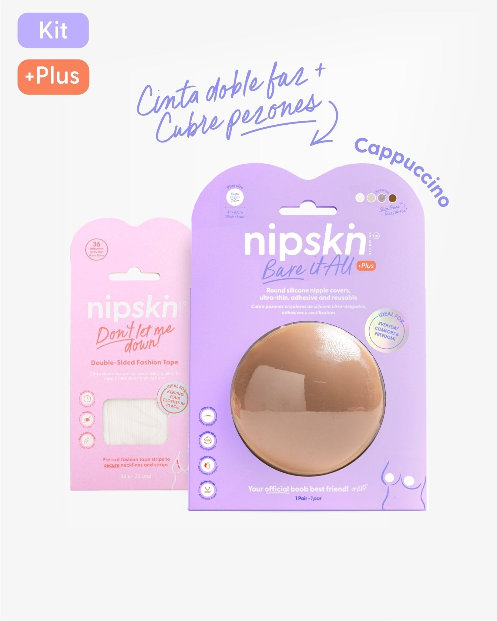 Cinta Doble Faz más Cubre pezón - Nipskin® - Nipskin Salvador