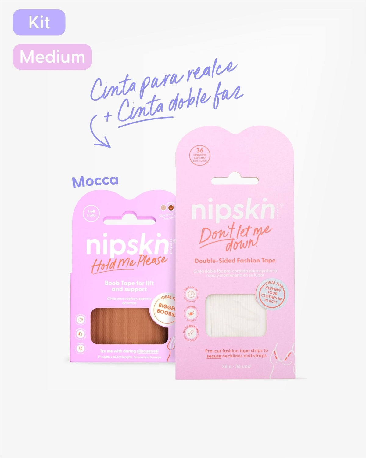 Cinta Levanta Bustos más Cinta Doble Faz para Ropa - Nipskin® - Nipskin Salvador