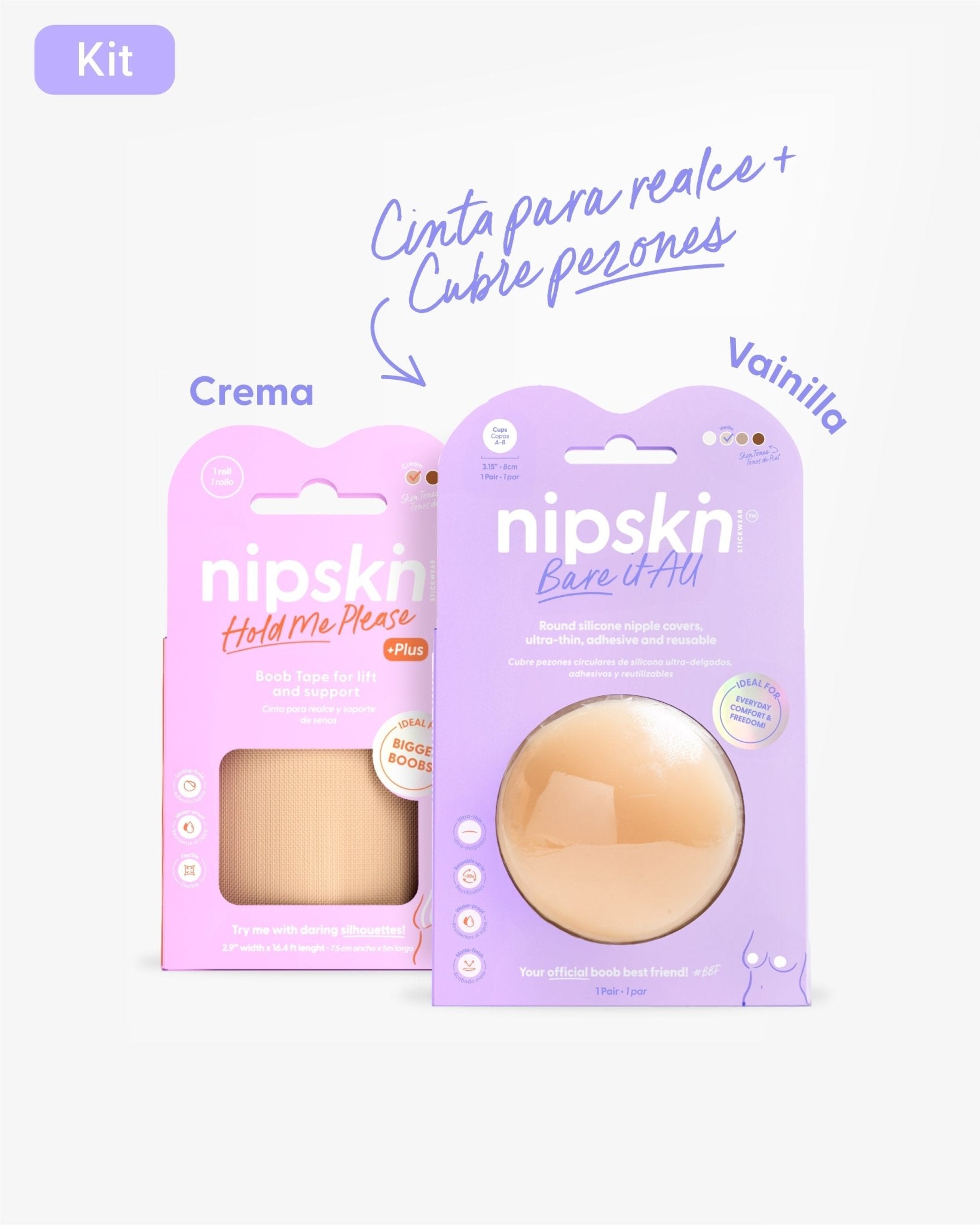 Cinta para Levantar el Busto más Cubre pezón - Nipskin® - Nipskin Salvador