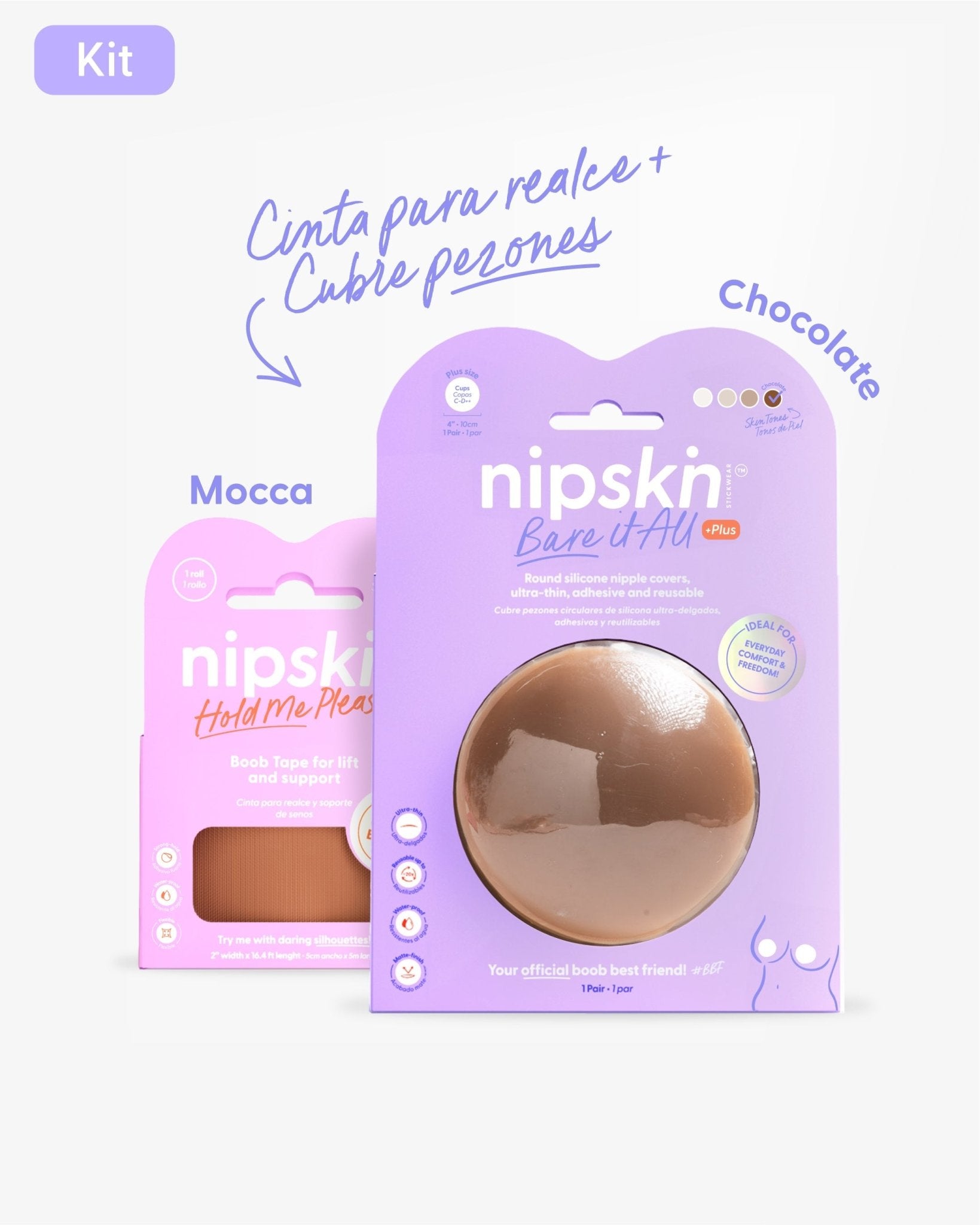 Cinta para Levantar el Busto más Cubre pezón - Nipskin® - Nipskin Salvador