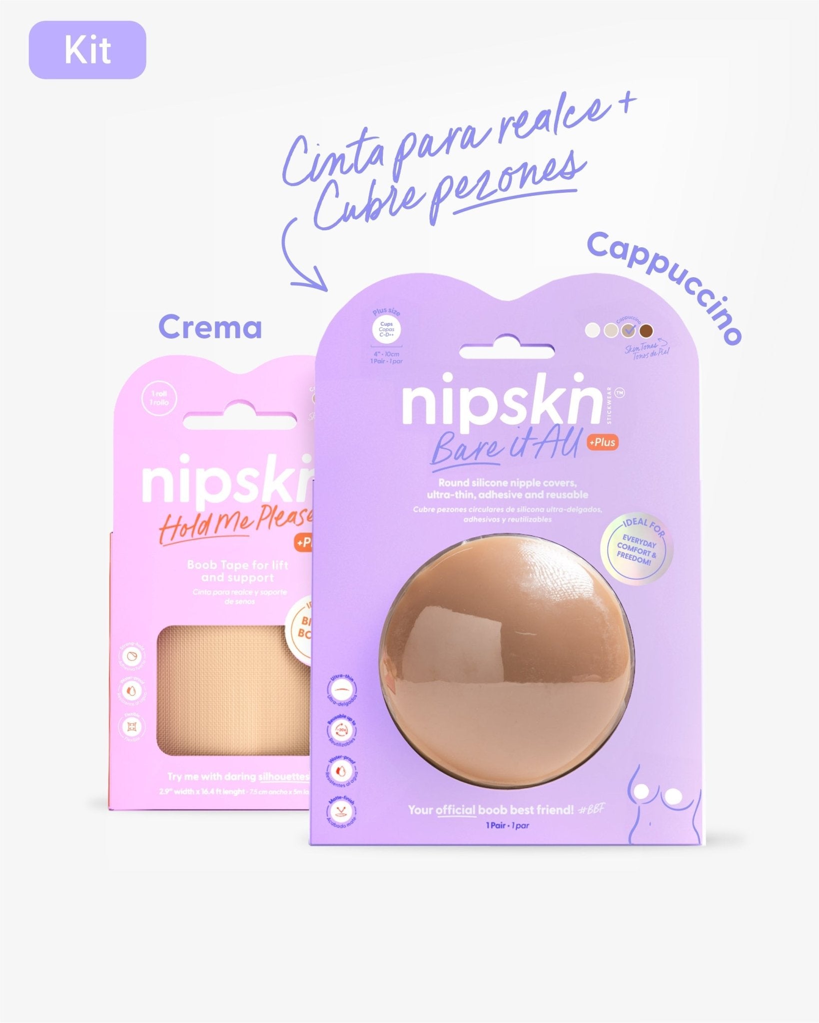 Cinta para Levantar el Busto más Cubre pezón - Nipskin® - Nipskin Salvador