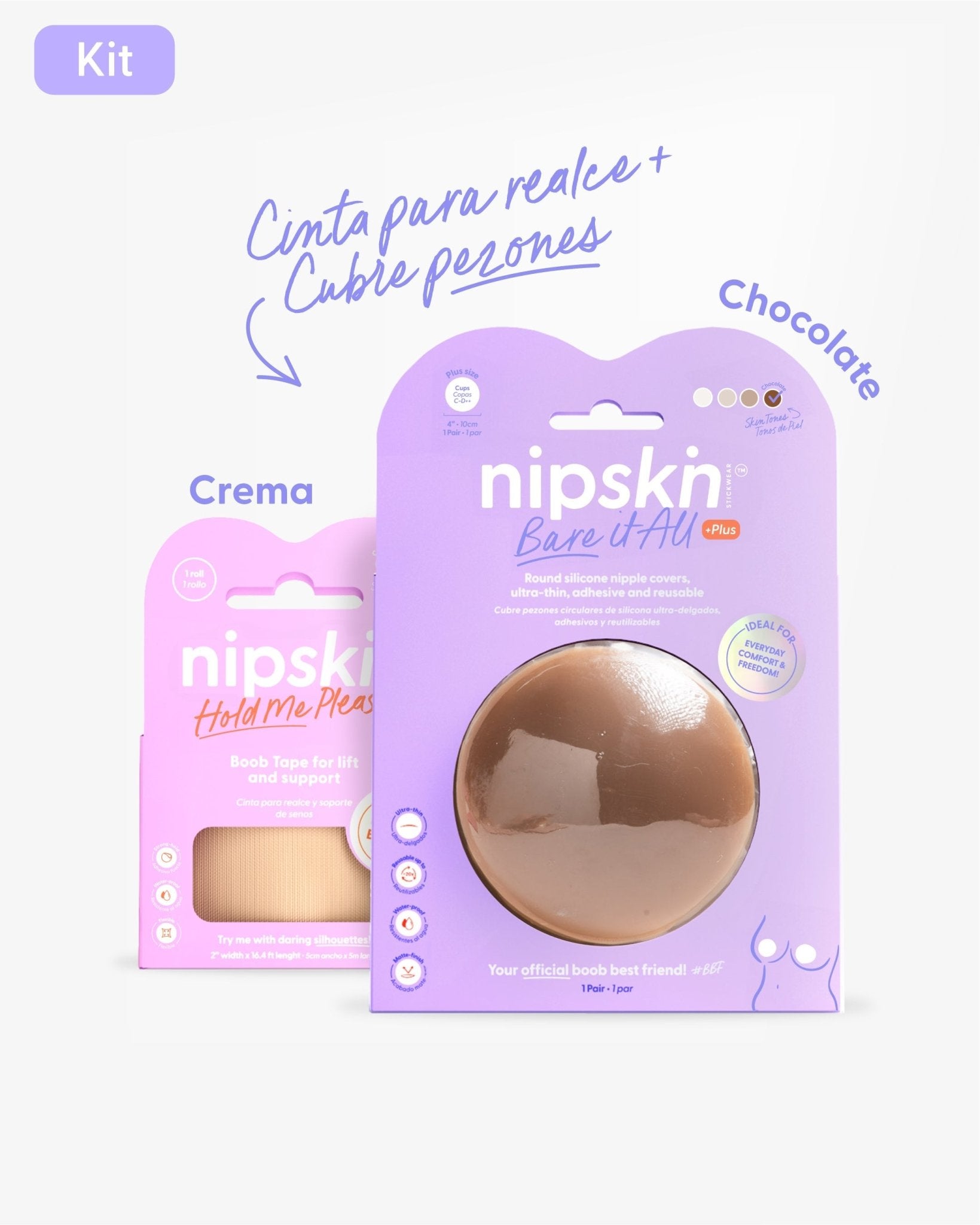 Cinta para Levantar el Busto más Cubre pezón - Nipskin® - Nipskin Salvador