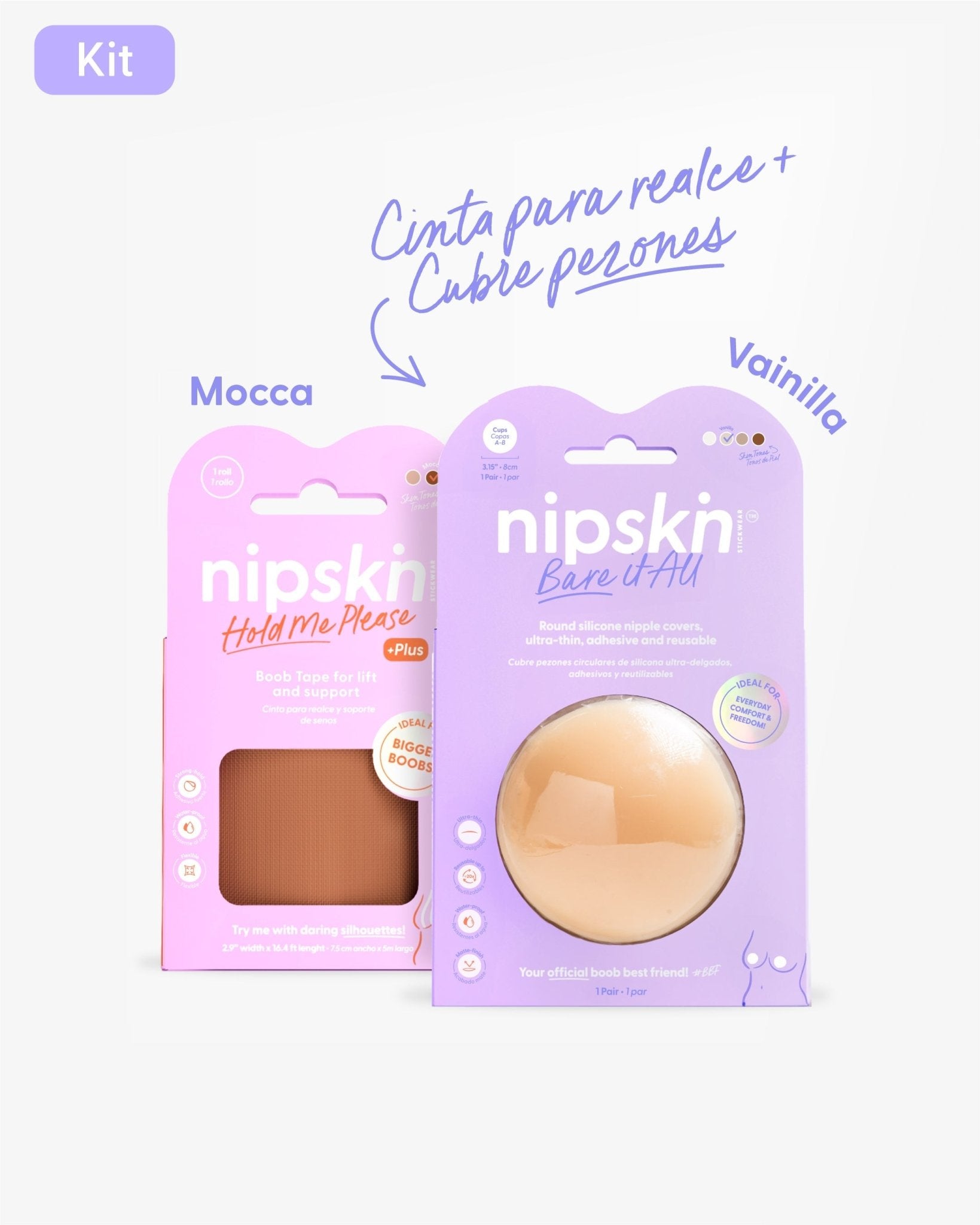 Cinta para Levantar el Busto más Cubre pezón - Nipskin® - Nipskin Salvador