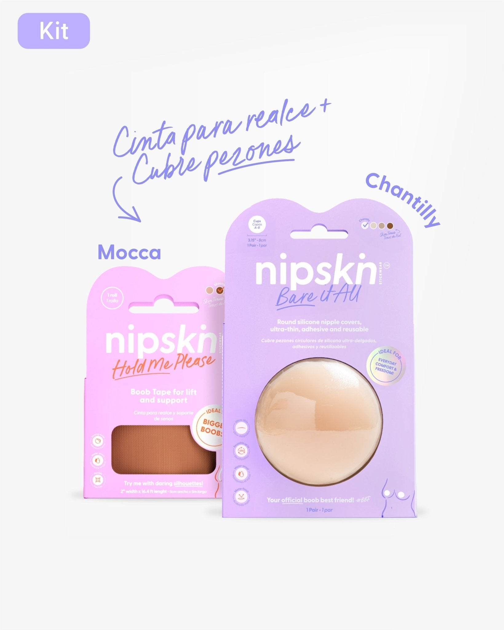 Cinta para Levantar el Busto más Cubre pezón - Nipskin® - Nipskin Salvador