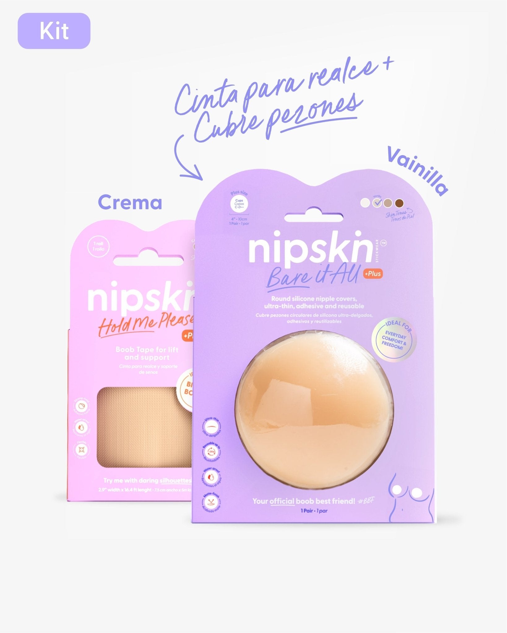 Cinta para Levantar el Busto más Cubre pezón - Nipskin® - Nipskin Salvador
