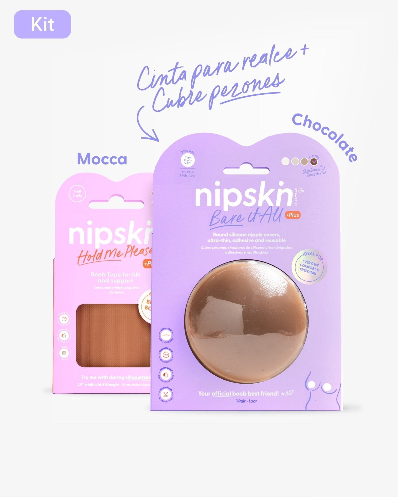 Cinta para Levantar el Busto más Cubre pezón - Nipskin® - Nipskin Salvador