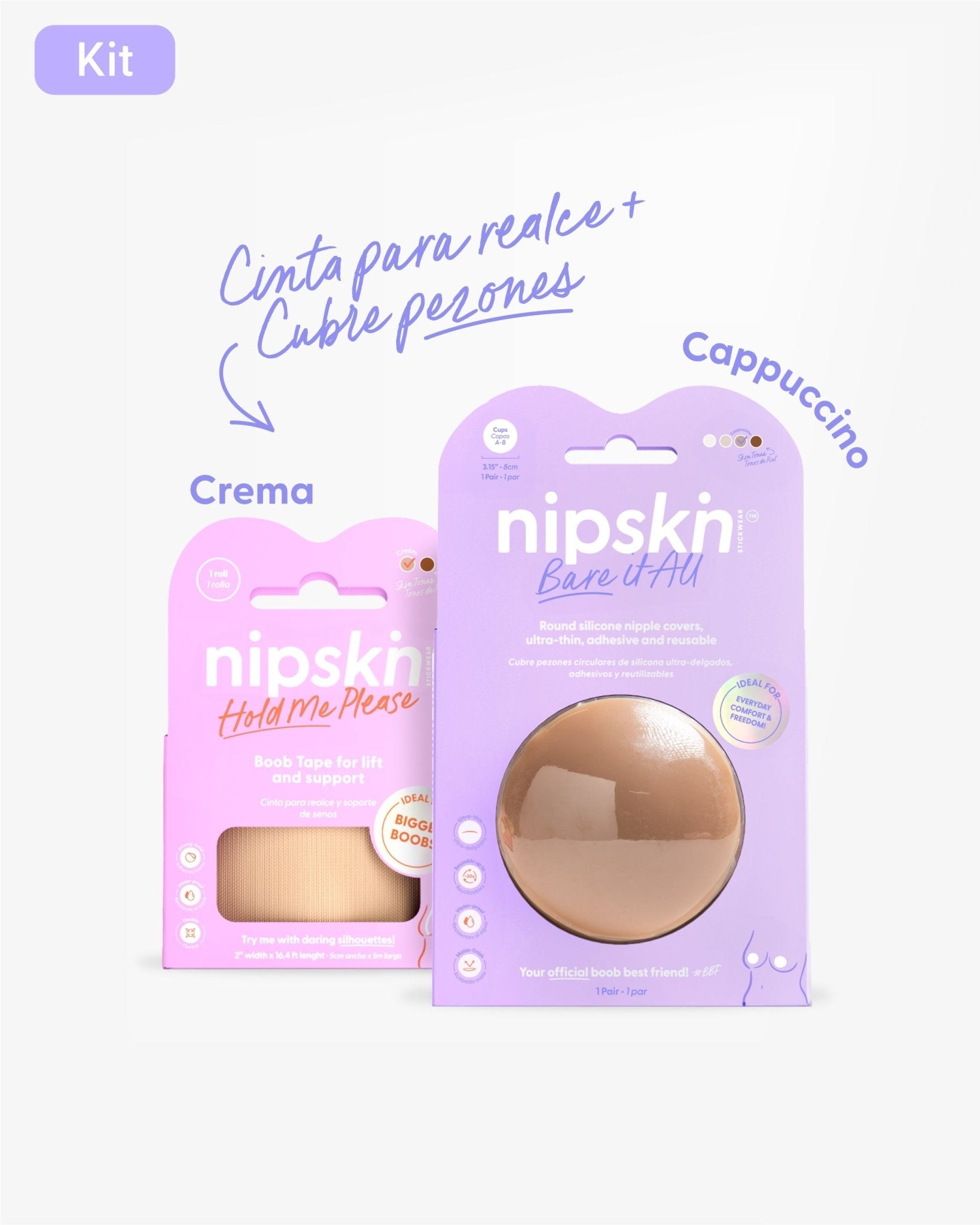 Cinta para Levantar el Busto más Cubre pezón - Nipskin® - Nipskin Salvador