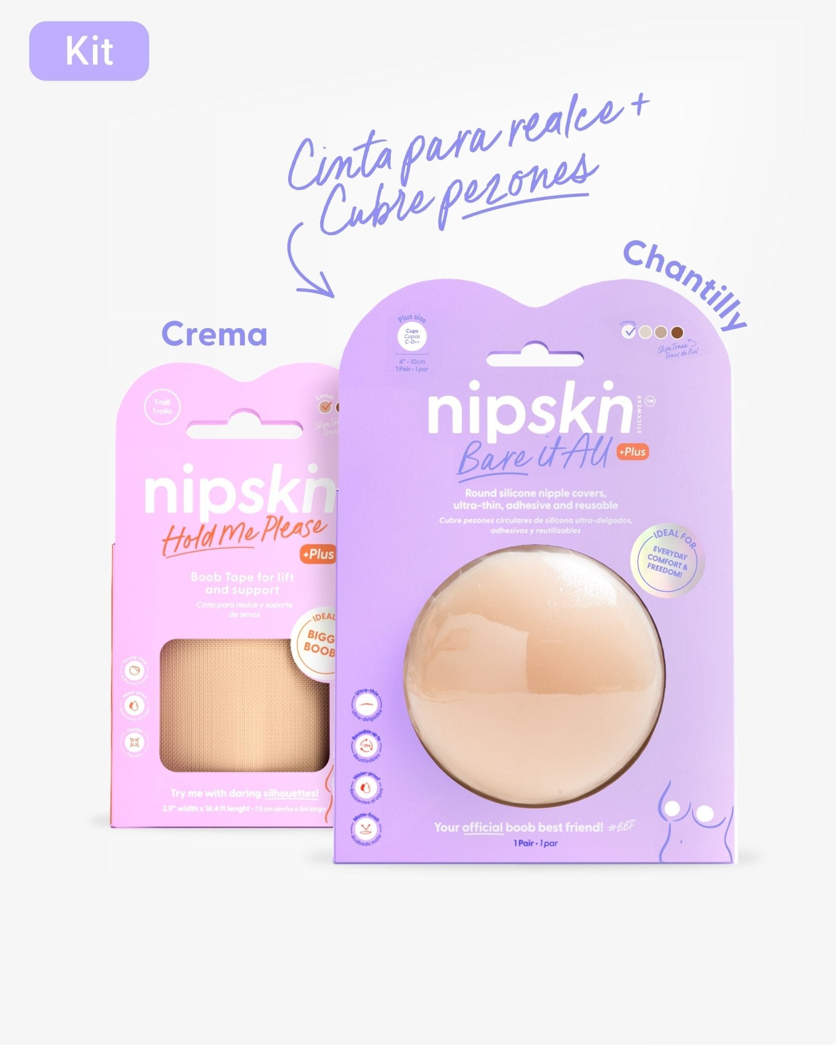 Cinta para Levantar el Busto más Cubre pezón - Nipskin® - Nipskin Salvador