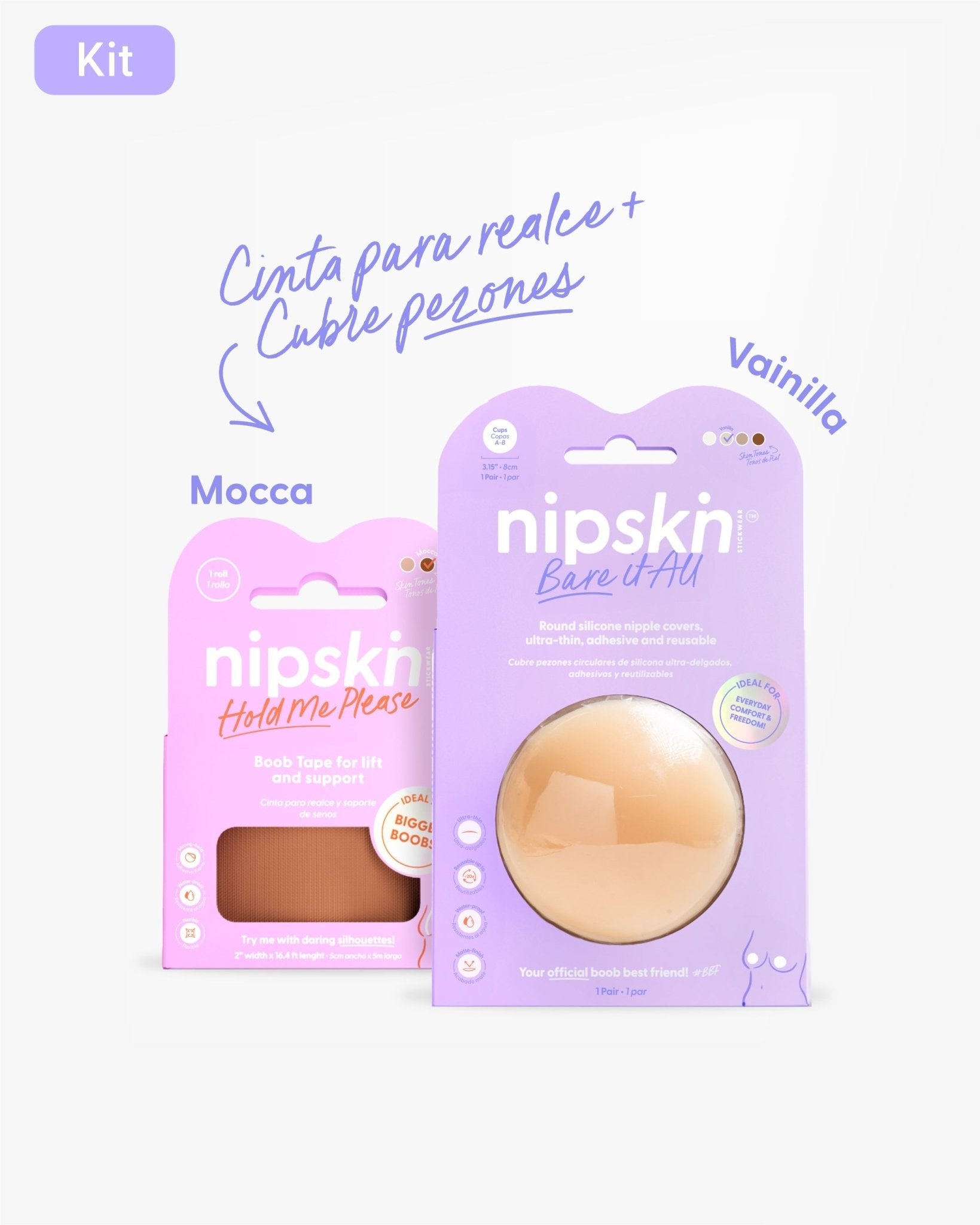 Cinta para Levantar el Busto más Cubre pezón - Nipskin® - Nipskin Salvador