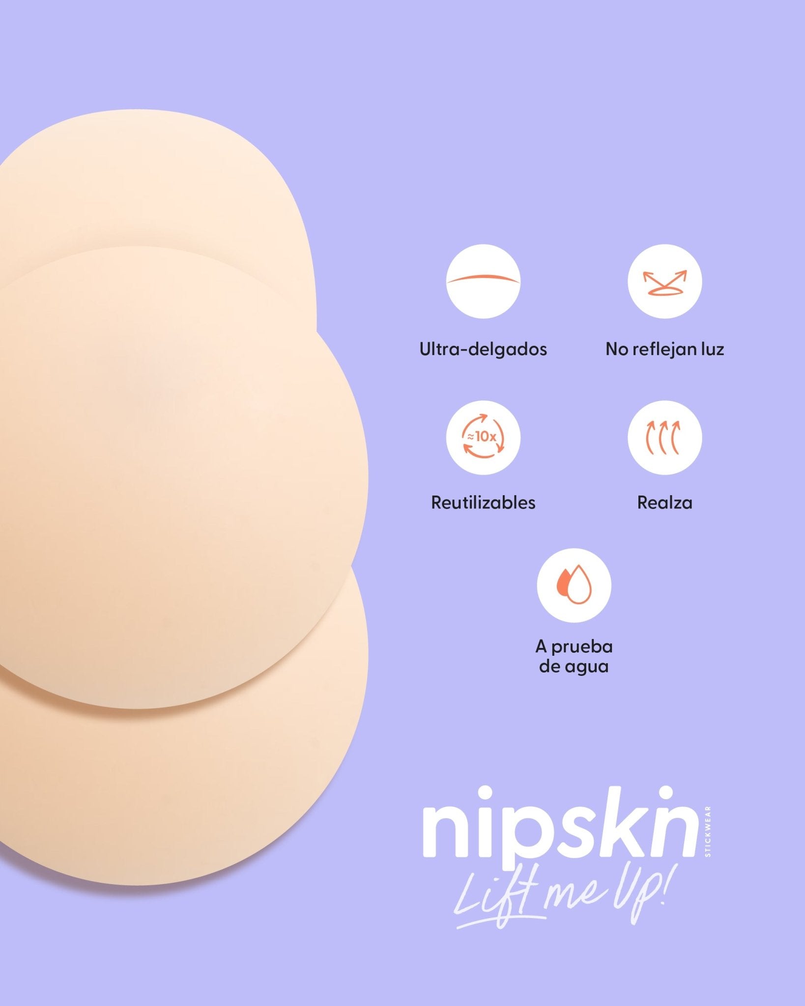 Copas Adhesivas en Silicona Para Levantar busto, Lift Me Up - Nipskin® - Nipskin Salvador
