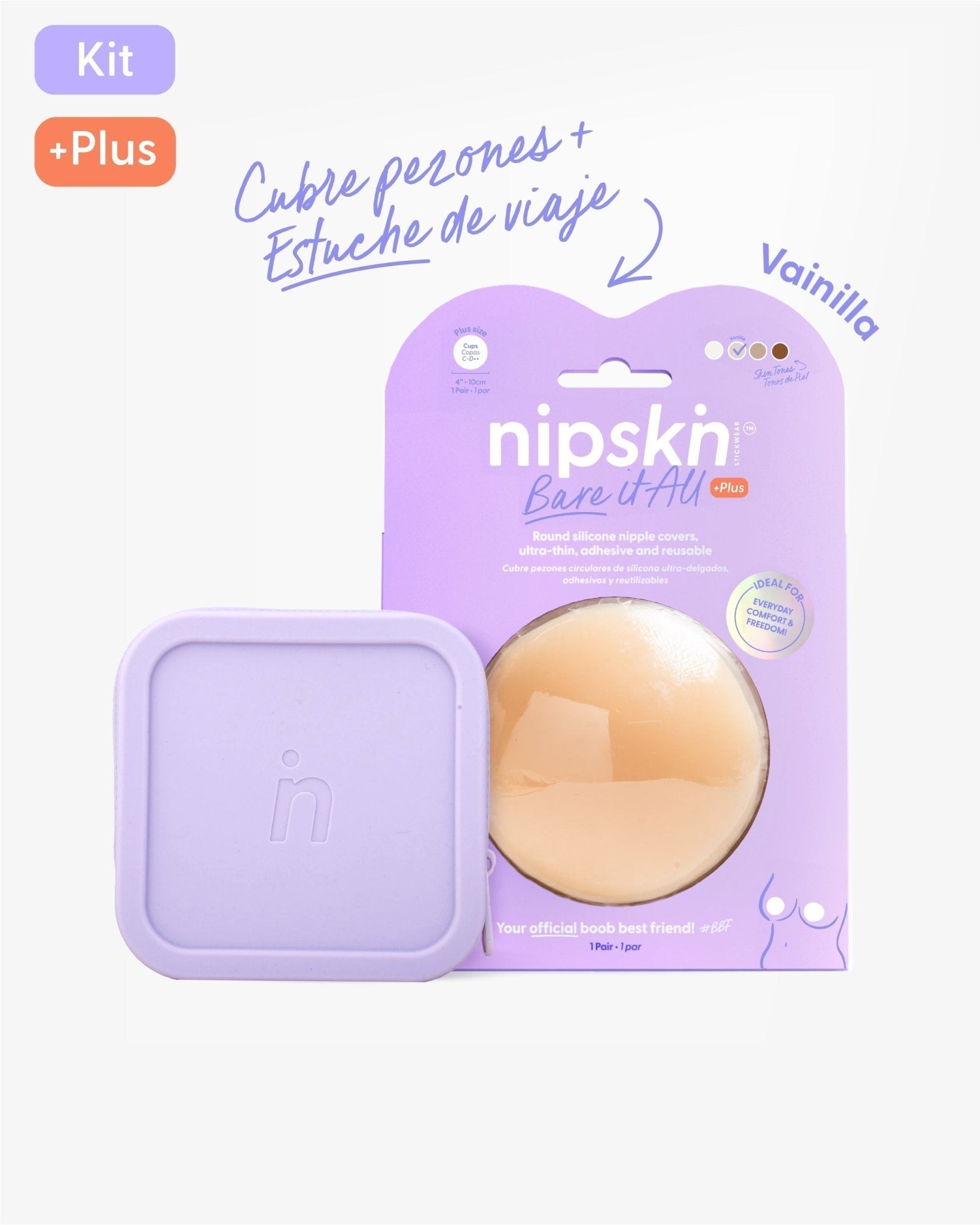 Cubre pezón de Silicona más estuche - Nipskin® - Nipskin Salvador