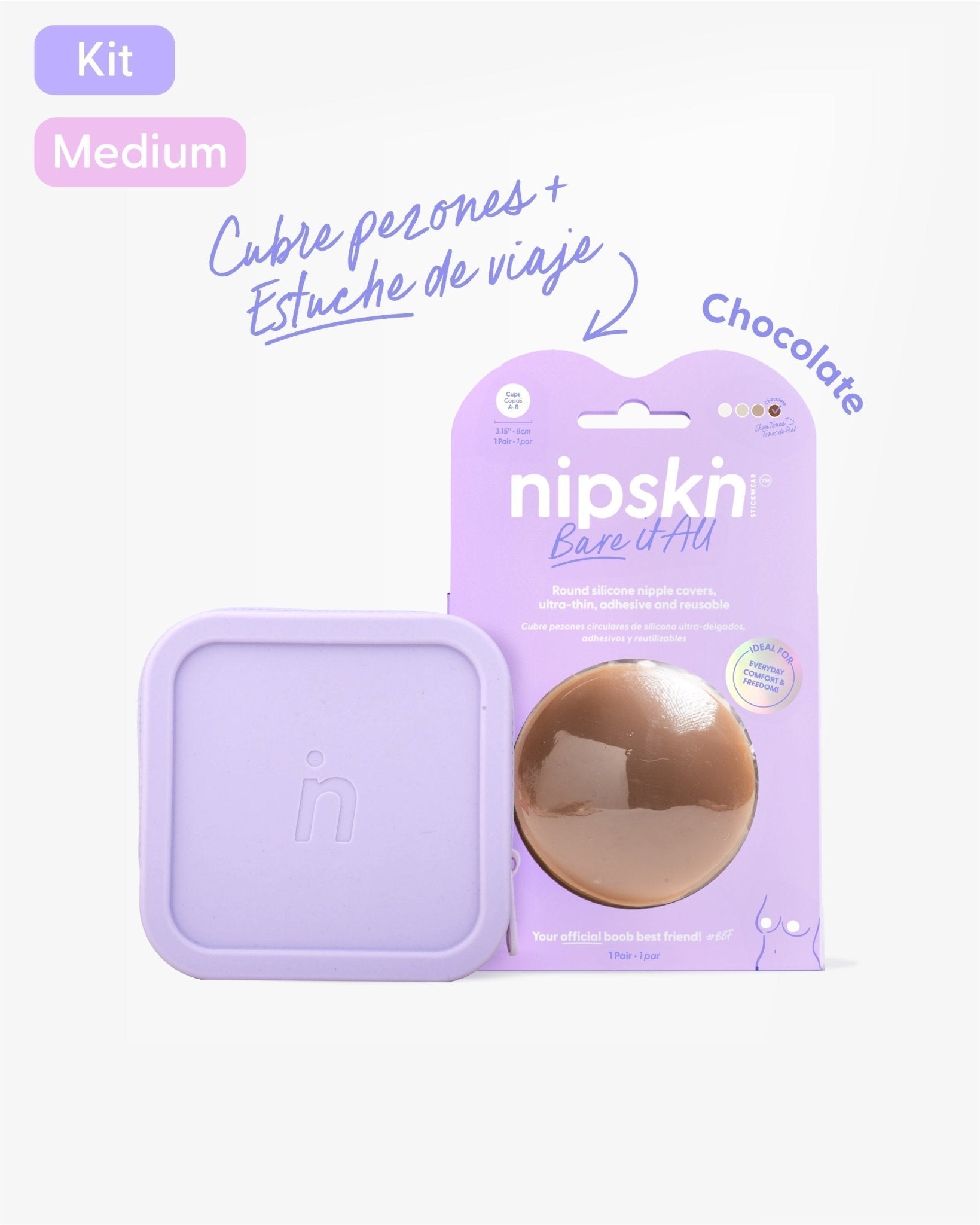Cubre pezón de Silicona más estuche - Nipskin® - Nipskin Salvador
