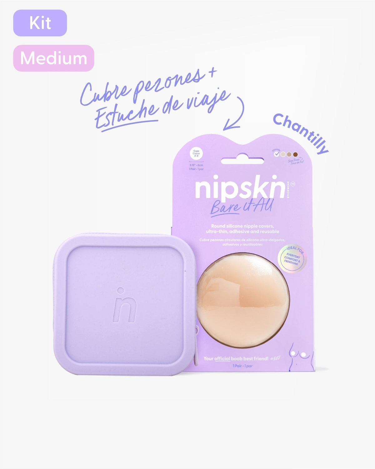 Cubre pezón de Silicona más estuche - Nipskin® - Nipskin Salvador