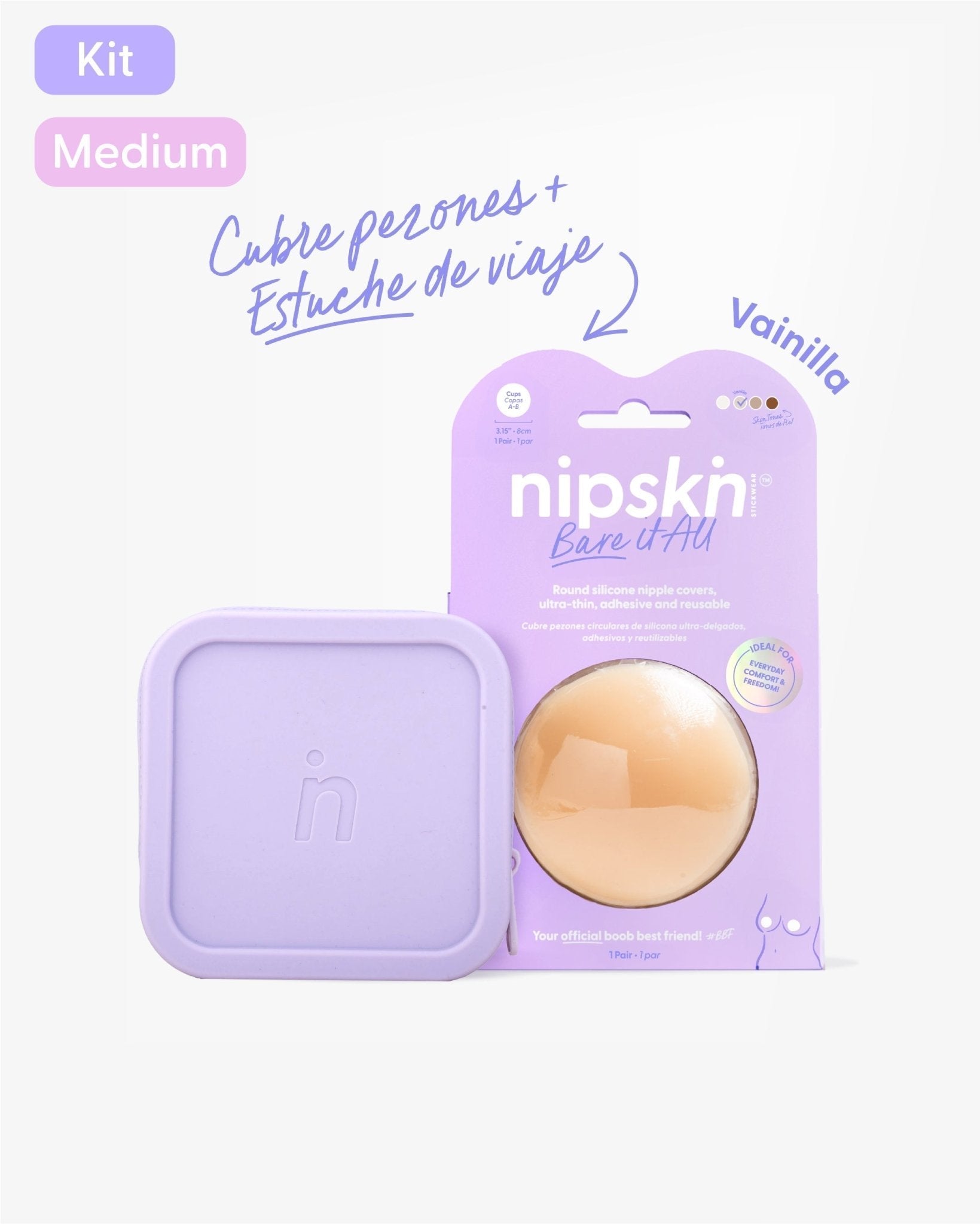 Cubre pezón de Silicona más estuche - Nipskin® - Nipskin Salvador