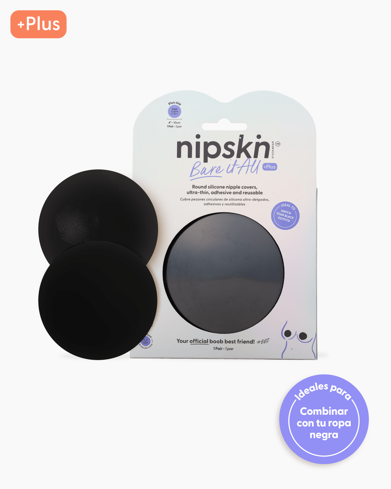 Cubre Pezón de Silicona Negro, Bare It All - Nipskin® - Nipskin Salvador