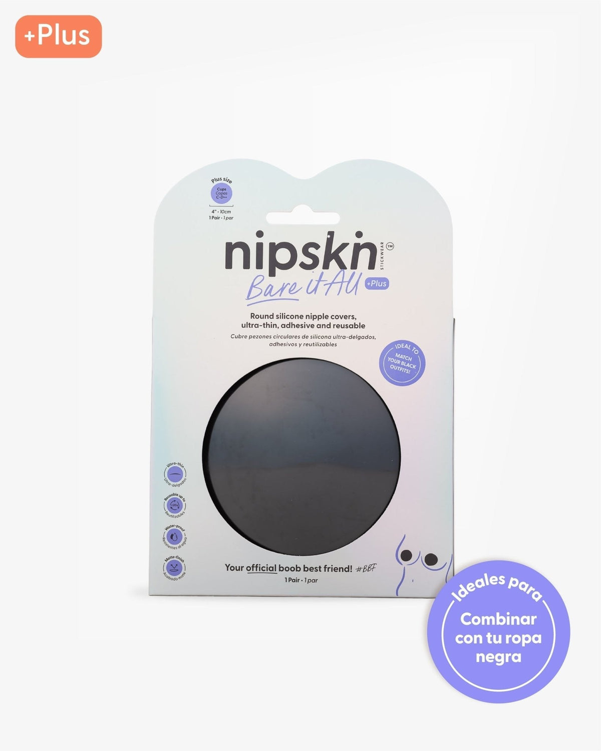 Cubre Pezón de Silicona Negro - Nipskin® - Nipskin Salvador