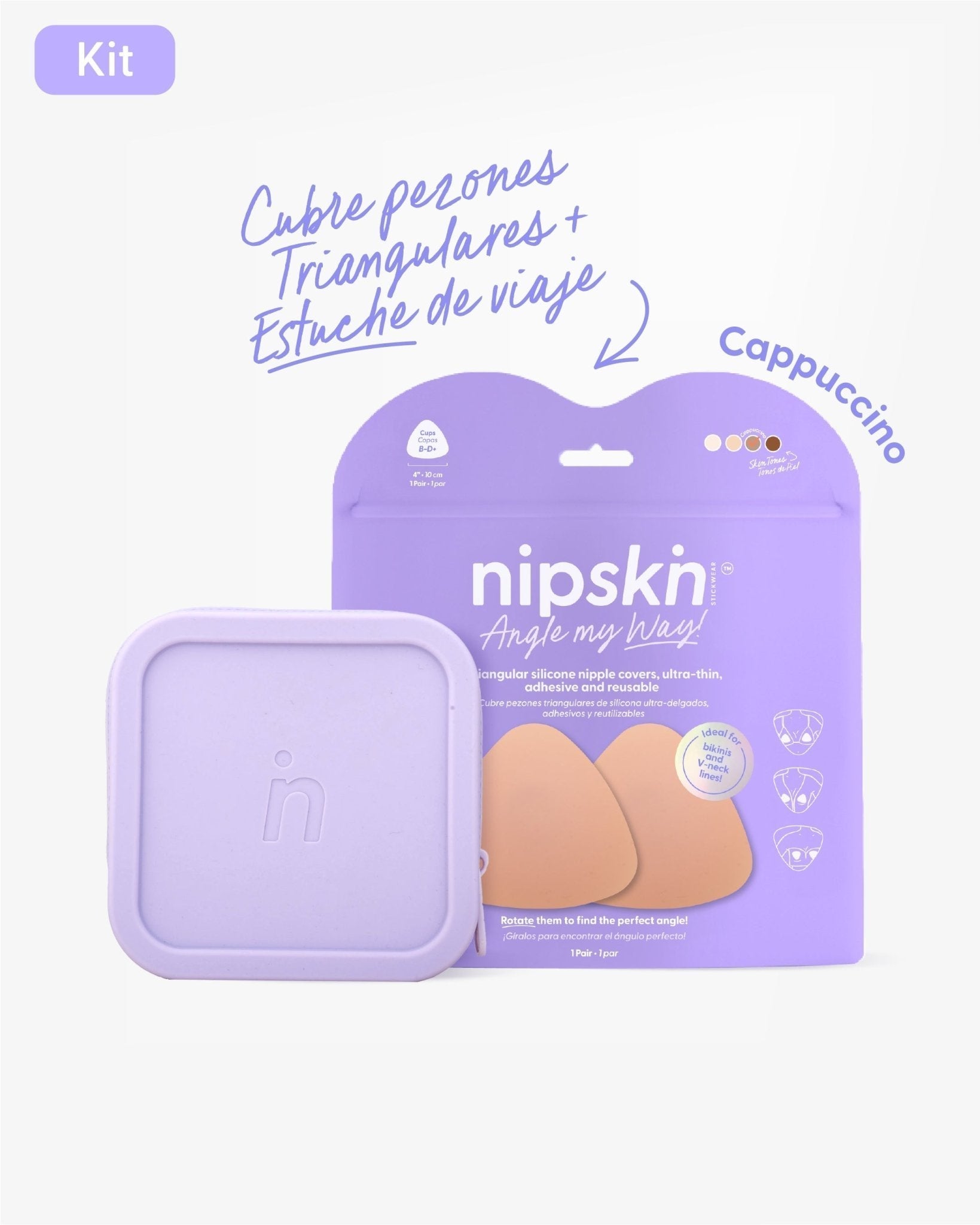 Cubre pezón Triangular más Estuche - Nipskin® - Nipskin Salvador