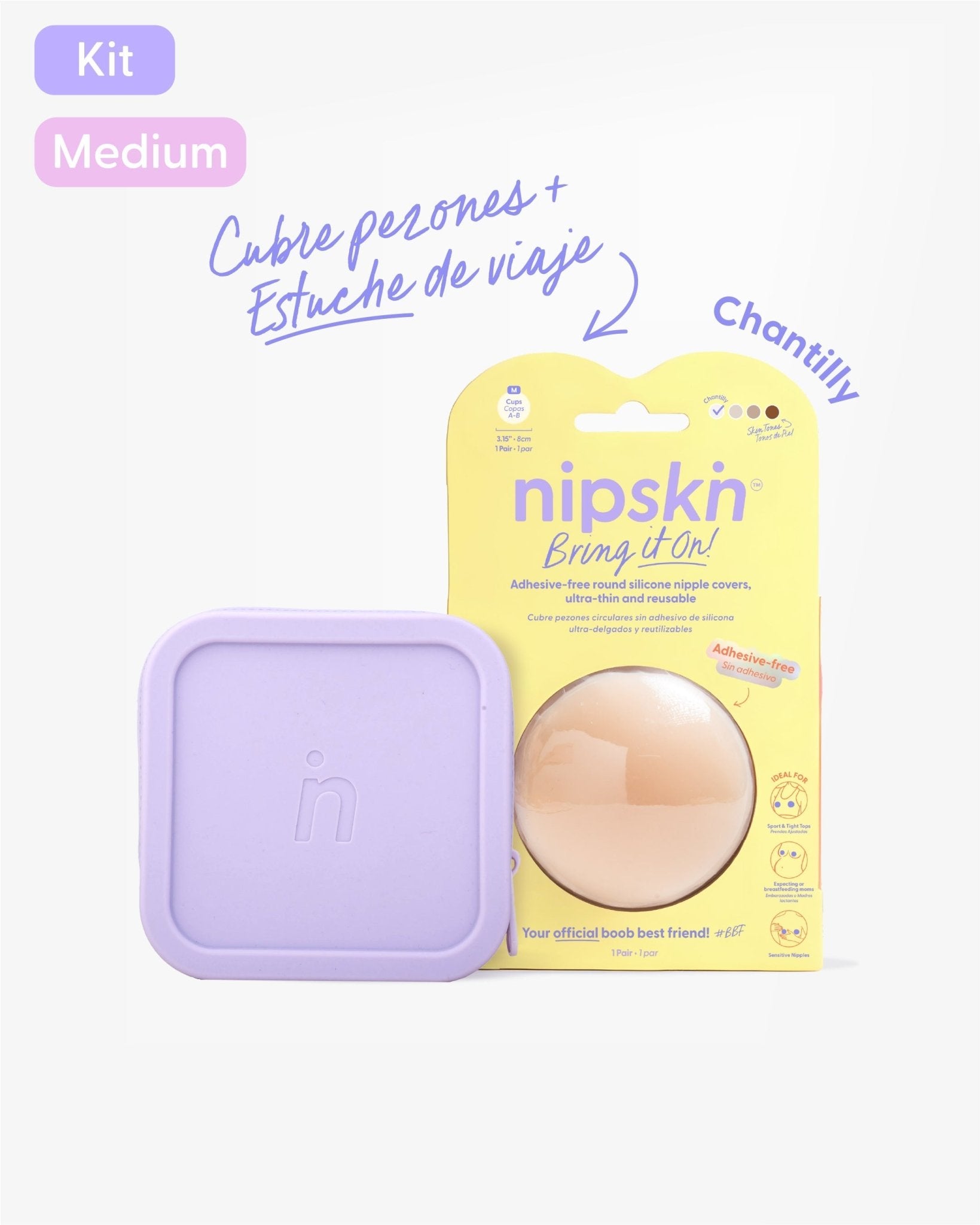 Cubre pezones Sin Adhesivo de silicona más Estuche, Bring It On | Nipskin® - Nipskin Salvador