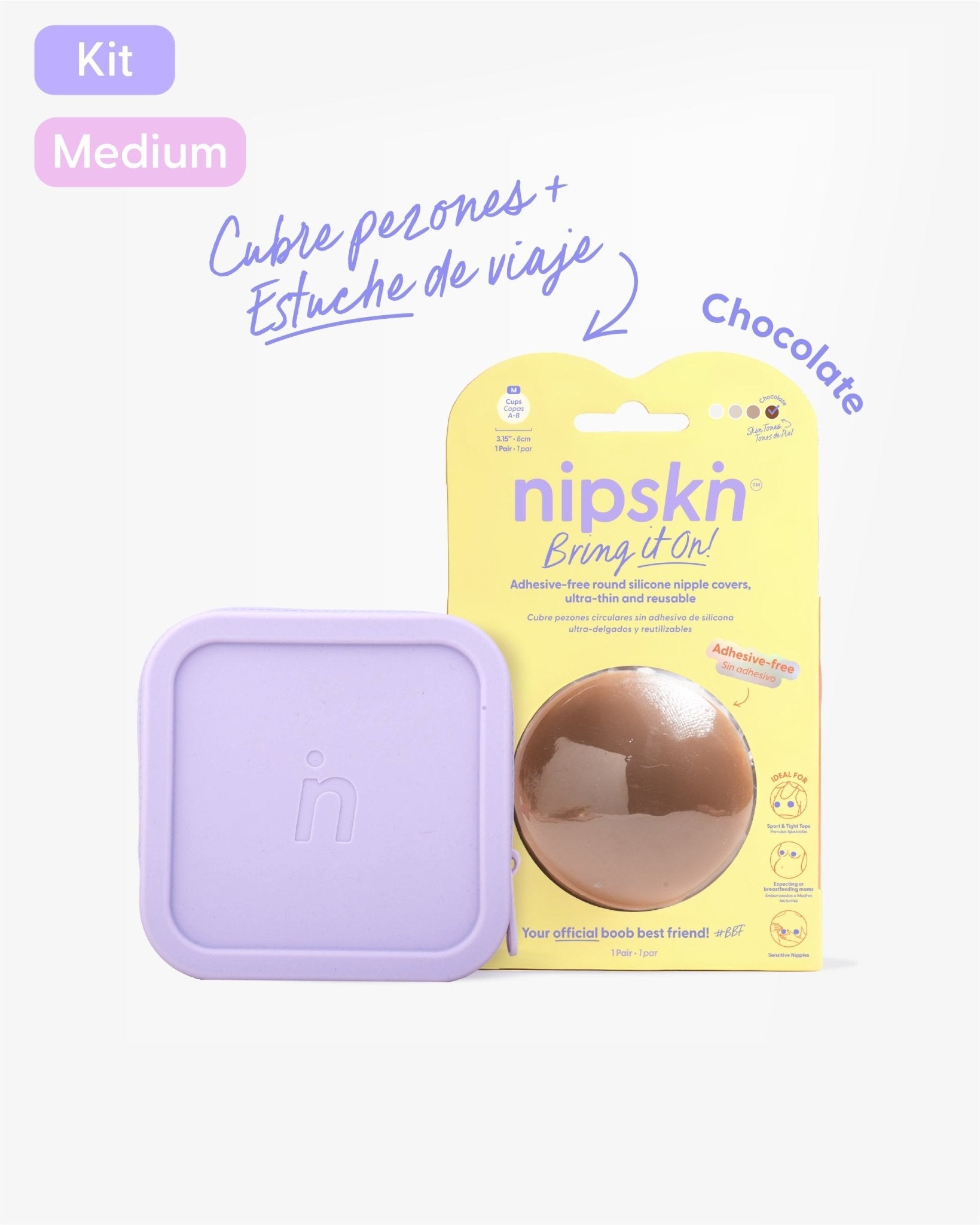 Cubre pezones Sin Adhesivo de silicona más Estuche, Bring It On | Nipskin® - Nipskin Salvador