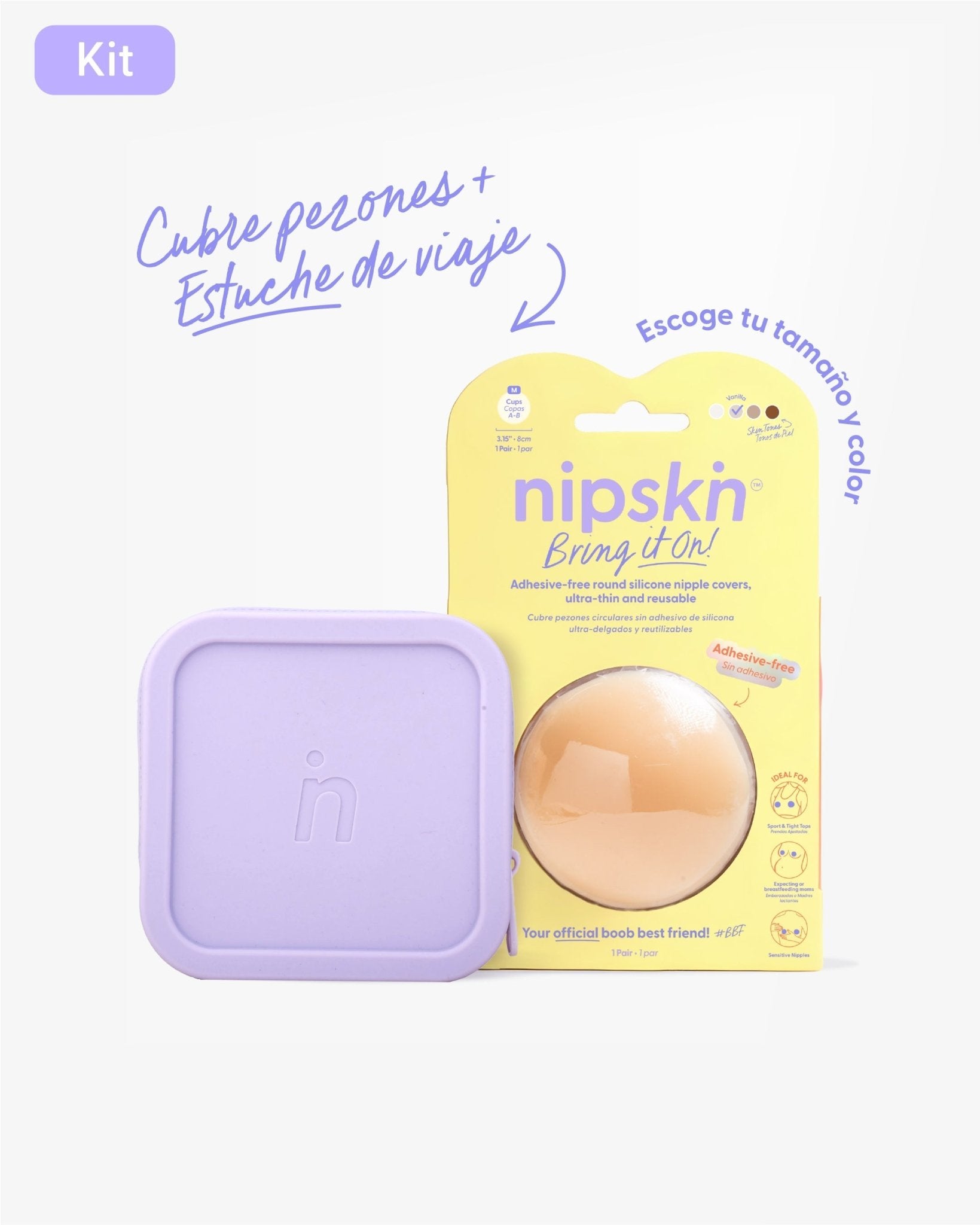 Cubre pezones Sin Adhesivo de silicona más Estuche, Bring It On | Nipskin® - Nipskin Salvador