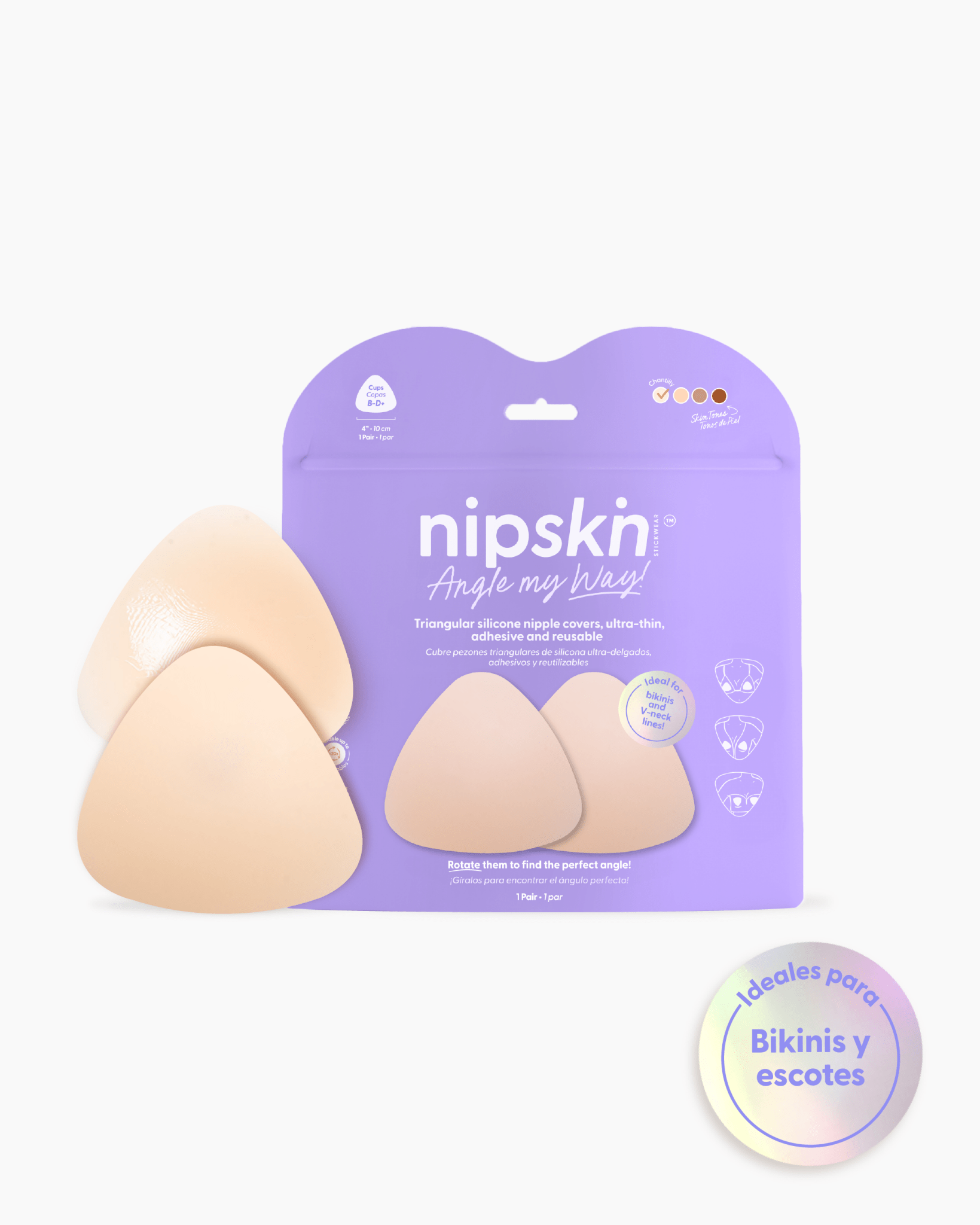 Cubre Pezones Triangulares de Silicona, Angle My Way - Nipskin® - Nipskin Salvador