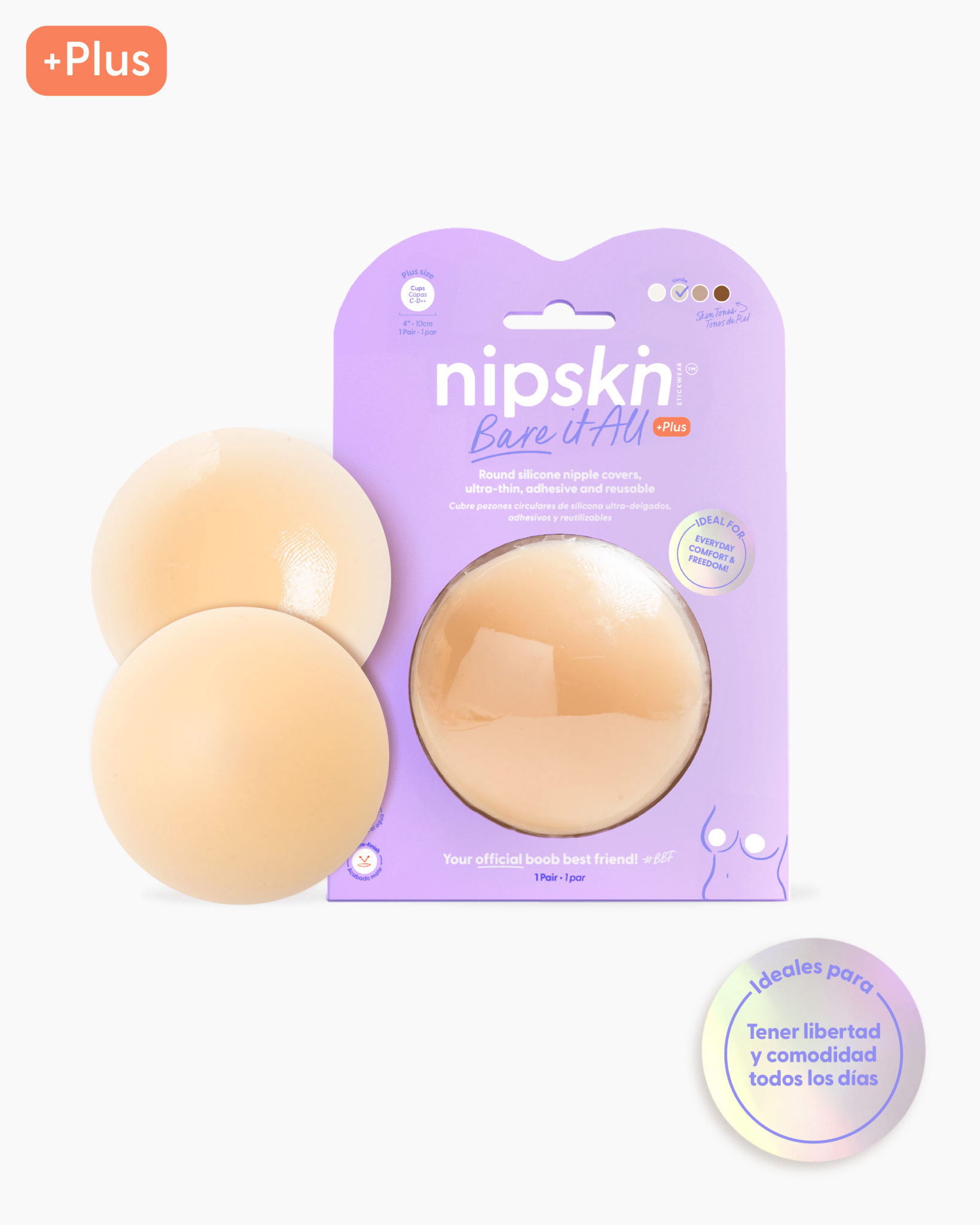 Cubrepezones de Silicona Reutilizable, Bare It All - Nipskin® - Nipskin Salvador