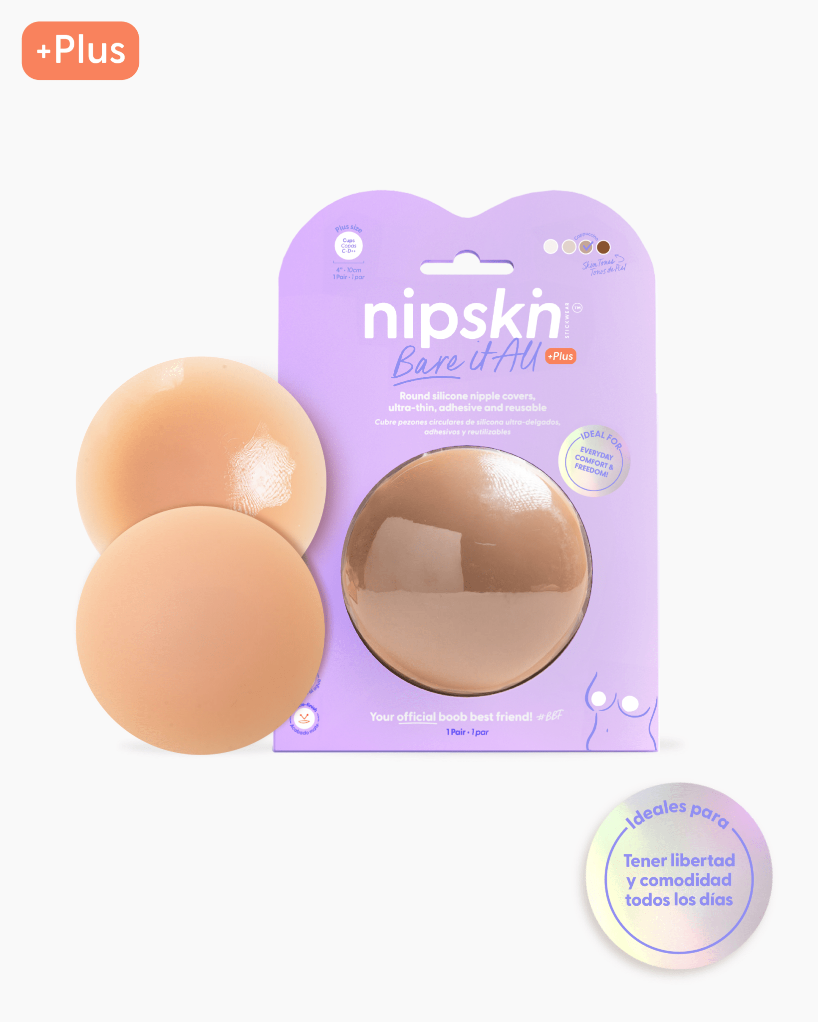 Cubrepezones de Silicona Reutilizable, Bare It All - Nipskin® - Nipskin Salvador