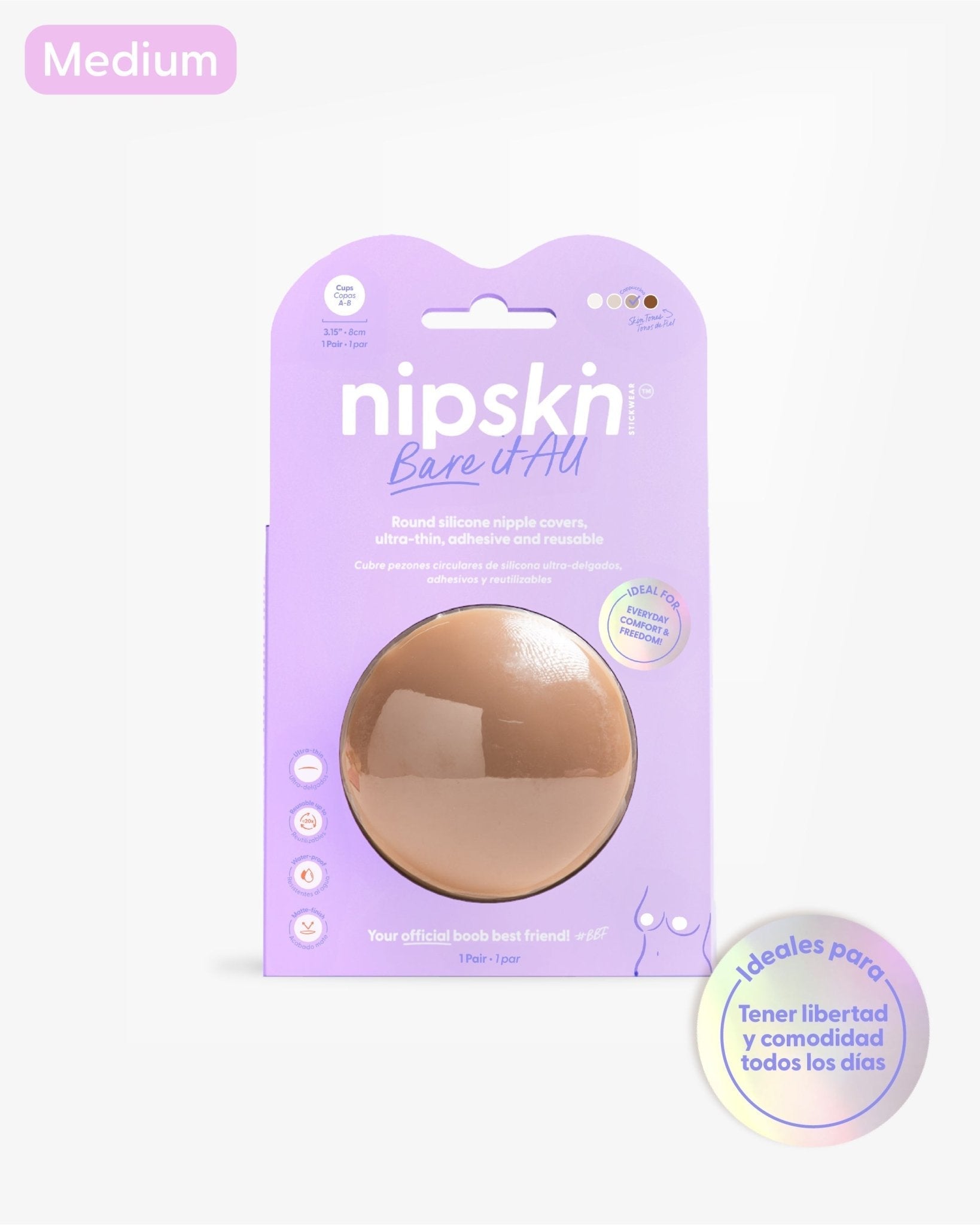 Cubrepezones de Silicona Reutilizable - Nipskin® - Nipple Covers - Nipskin Salvador