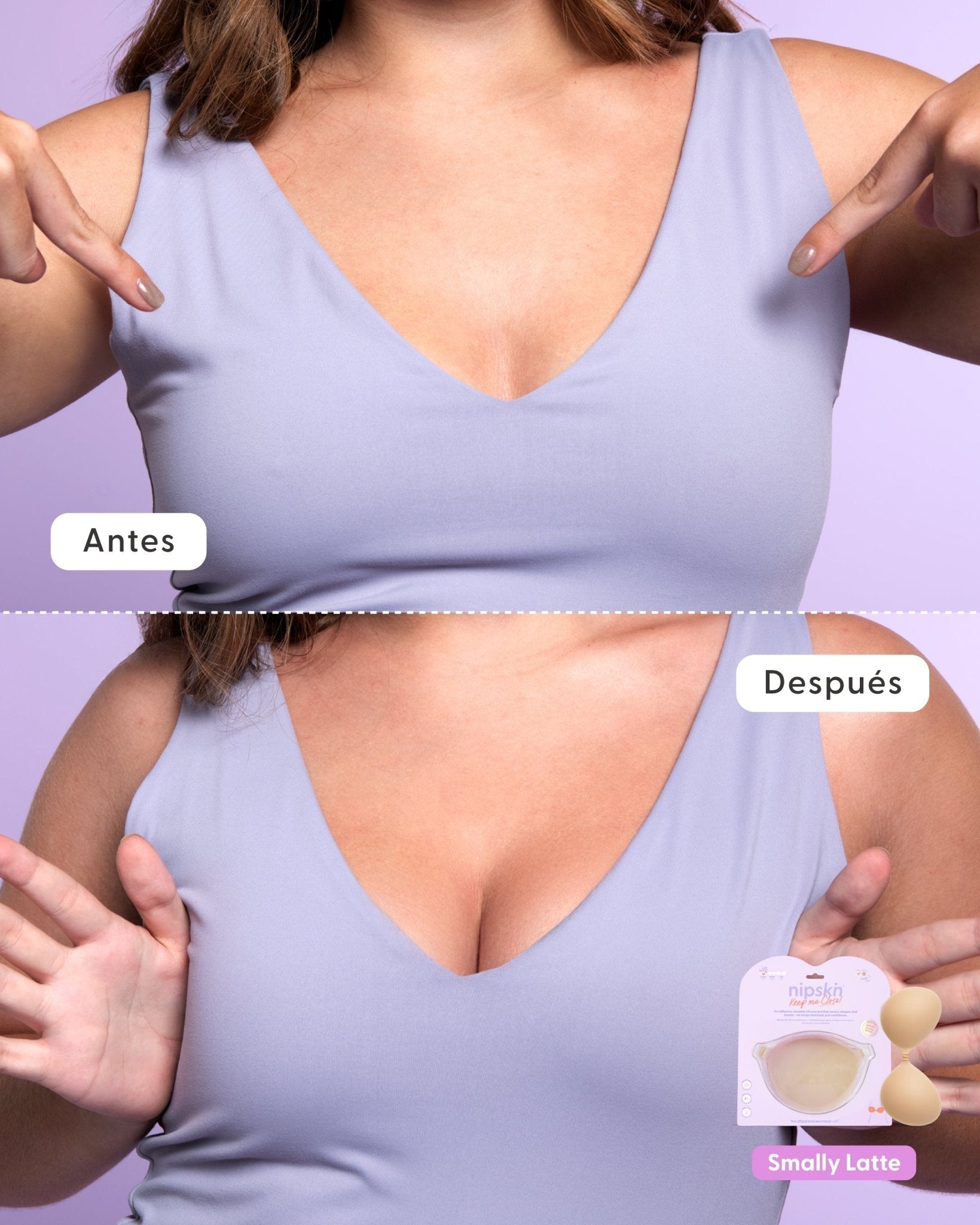 Kit Brasier Adhesivo + Copas Adhesivas en Silicona Para Levantar busto (Talla M) - Nipskin® - Nipskin Salvador
