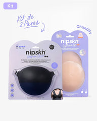 Kit Brasier Adhesivo + Copas Adhesivas en Silicona (Talla PLUS) - Nipskin®