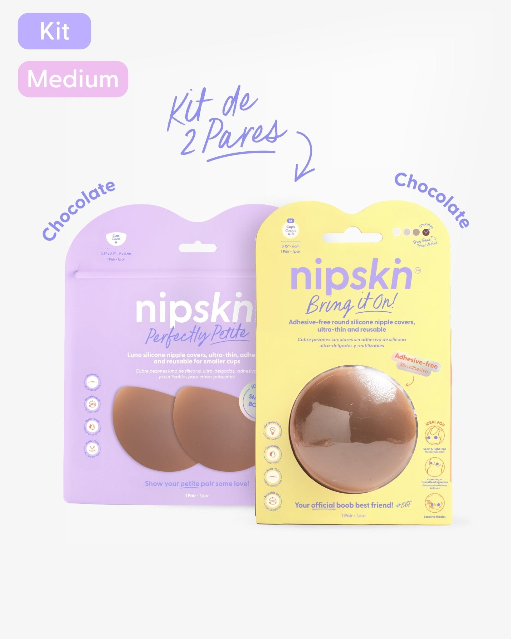 Kit Cubre pezones Sin Adhesivo + Cubre pezones Senos Pequeños | Nipskin® - Nipskin Salvador