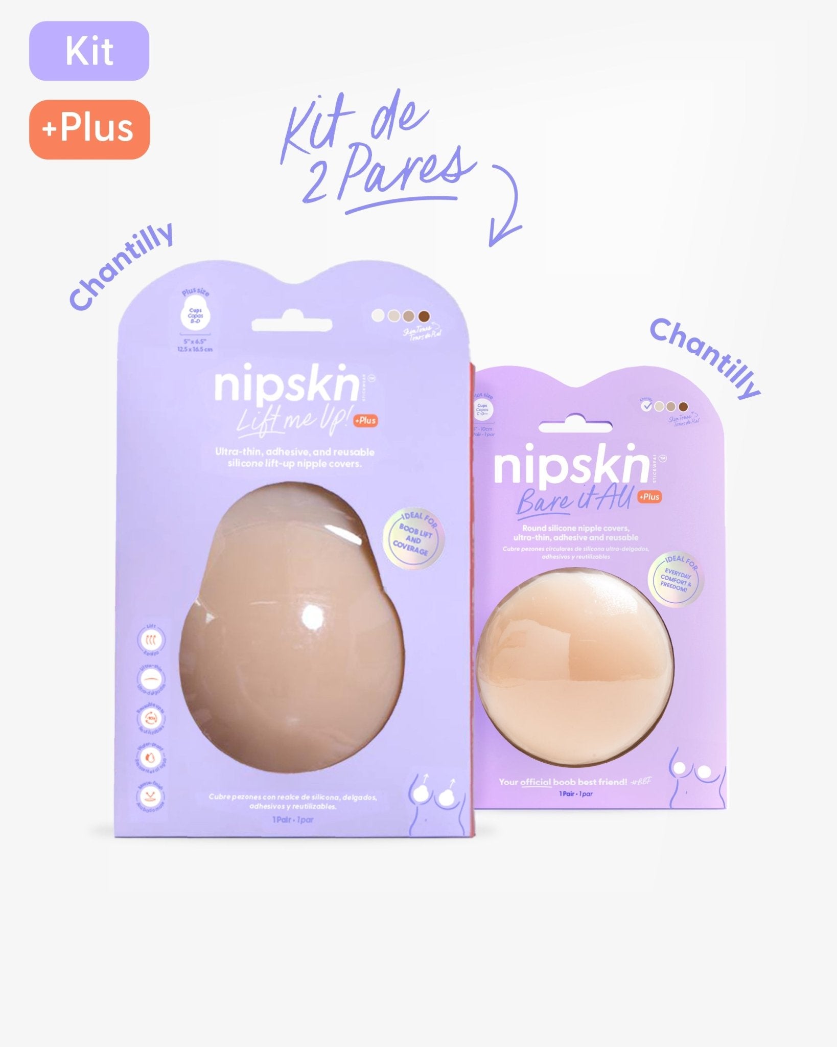 Kit x2 Copas Adhesivas de Silicona - Nipskin® - Nipskin Salvador