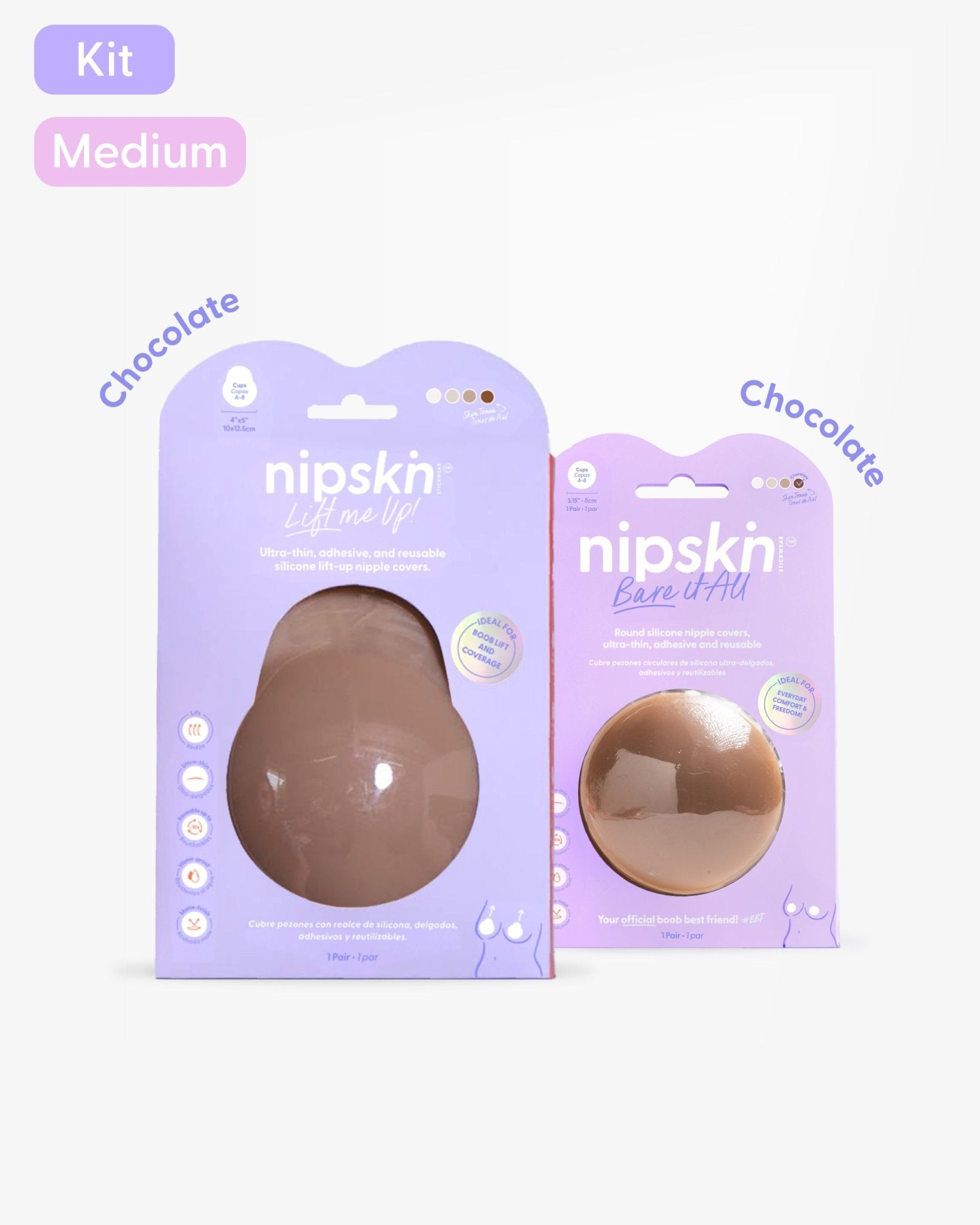 Kit x2 Copas Adhesivas de Silicona - Nipskin® - Nipskin Salvador