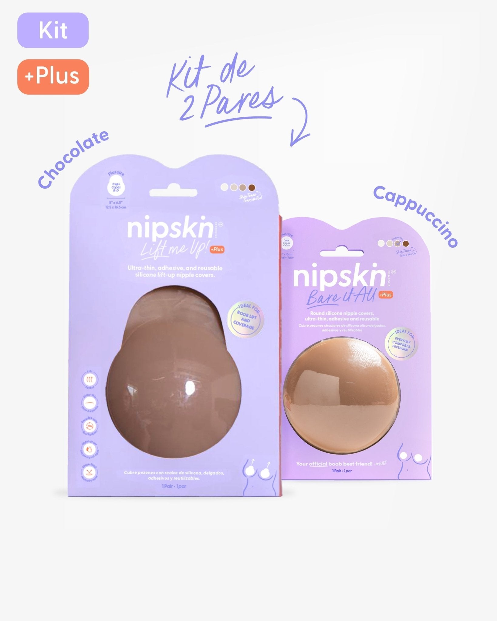 Kit x2 Copas Adhesivas de Silicona - Nipskin® - Nipskin Salvador