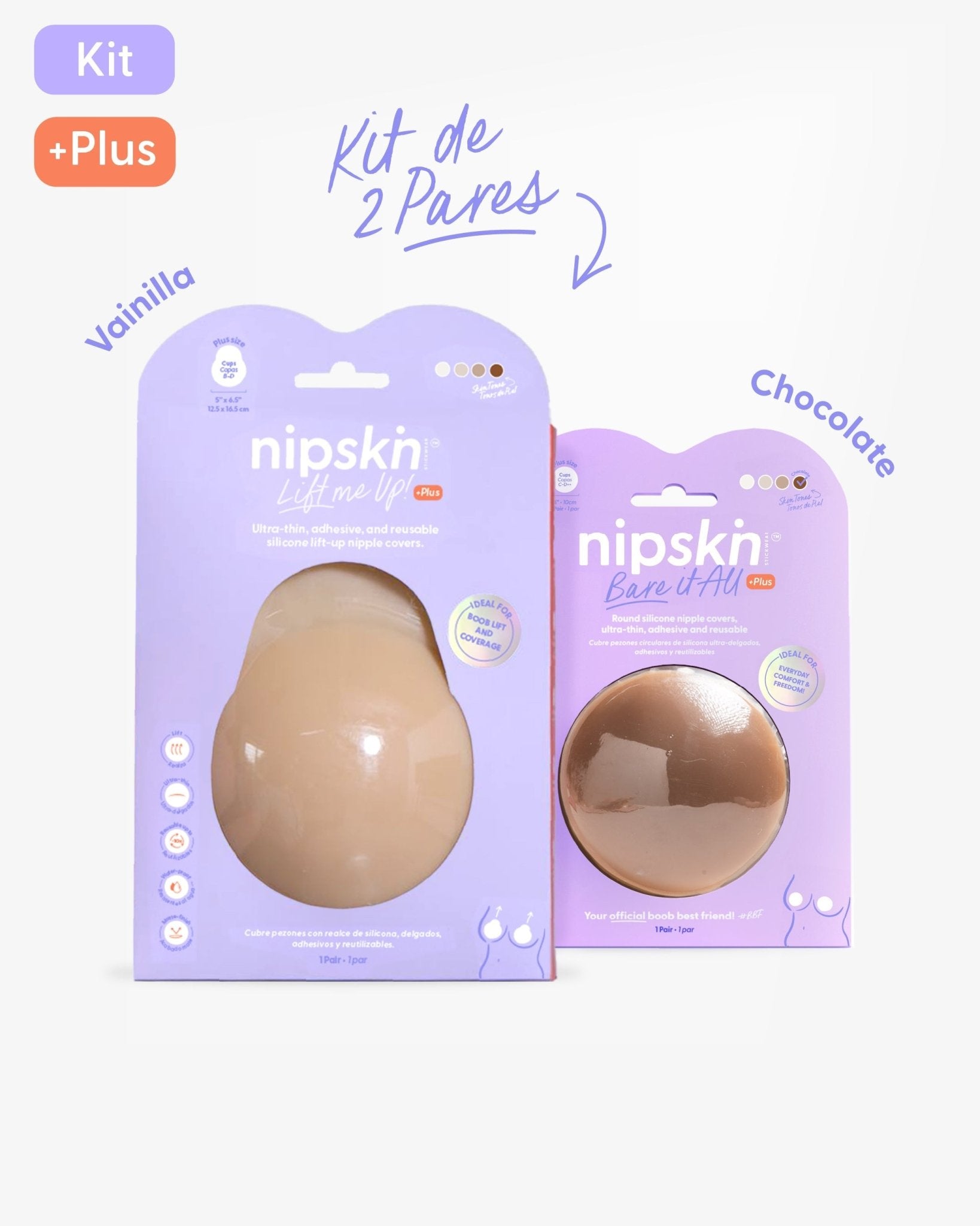 Kit x2 Copas Adhesivas de Silicona - Nipskin® - Nipskin Salvador