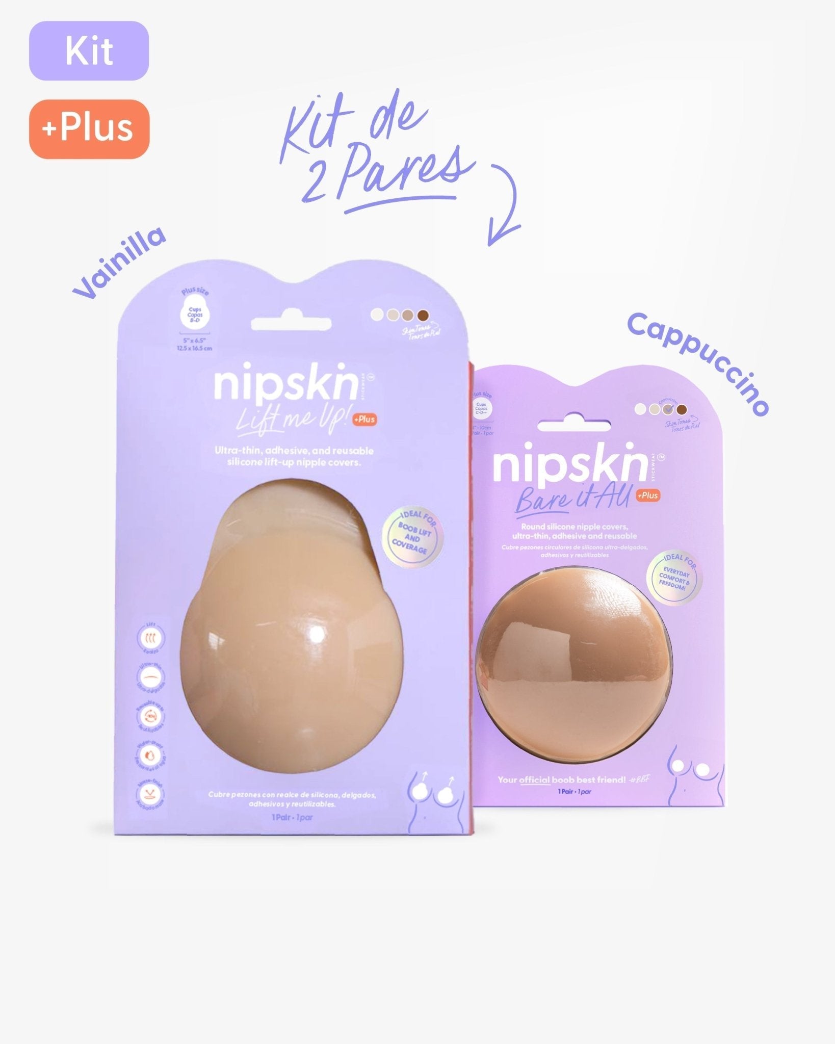 Kit x2 Copas Adhesivas de Silicona - Nipskin® - Nipskin Salvador