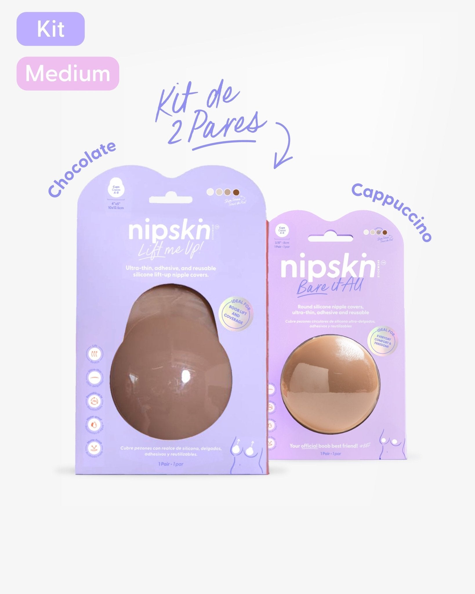 Kit x2 Copas Adhesivas de Silicona - Nipskin® - Nipskin Salvador