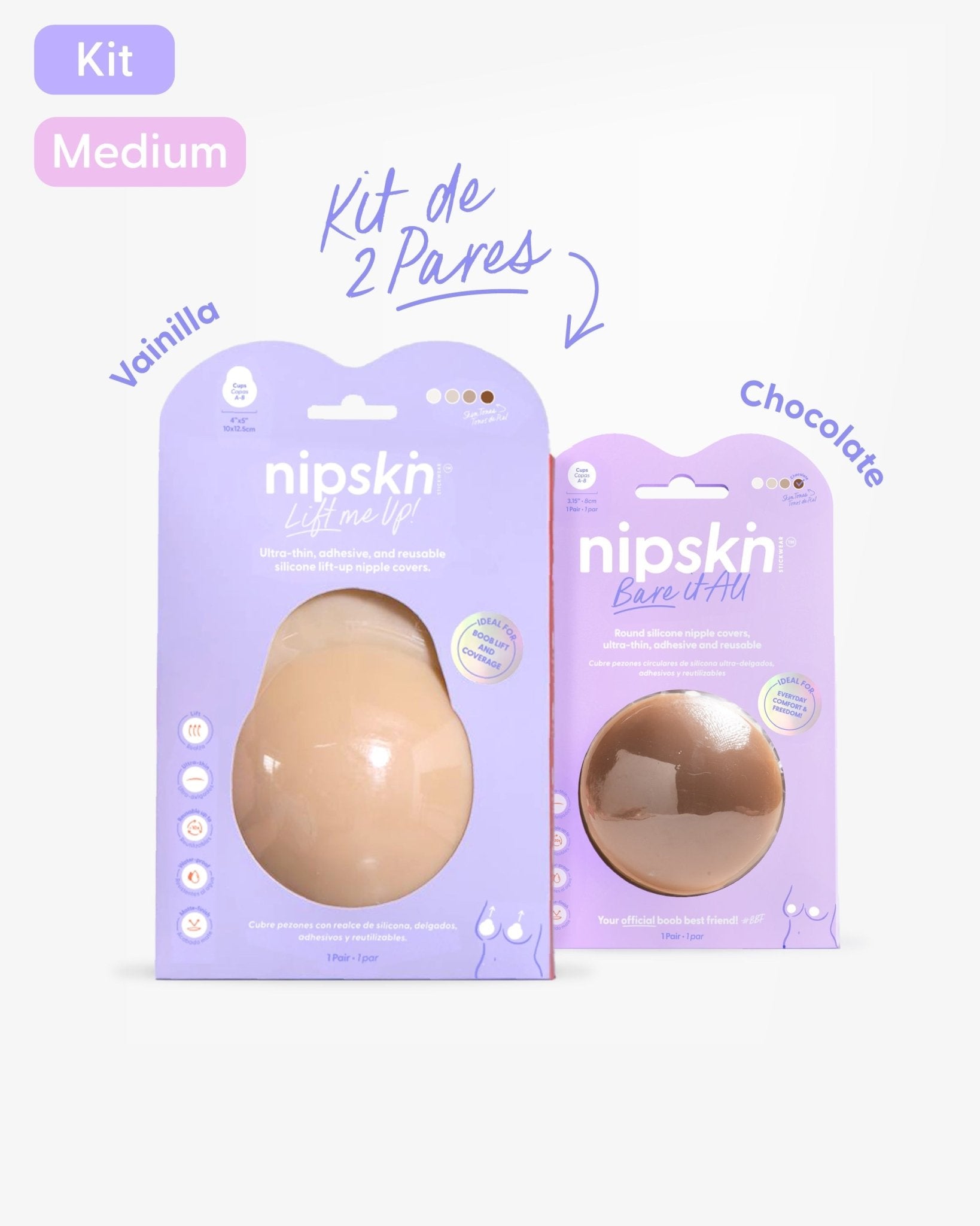 Kit x2 Copas Adhesivas de Silicona - Nipskin® - Nipskin Salvador