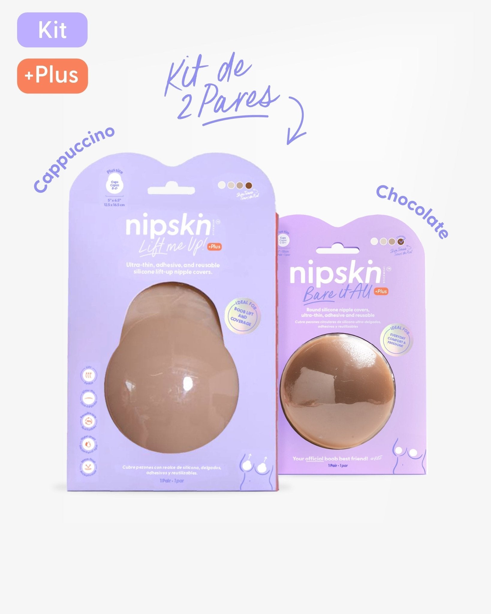 Kit x2 Copas Adhesivas de Silicona - Nipskin® - Nipskin Salvador