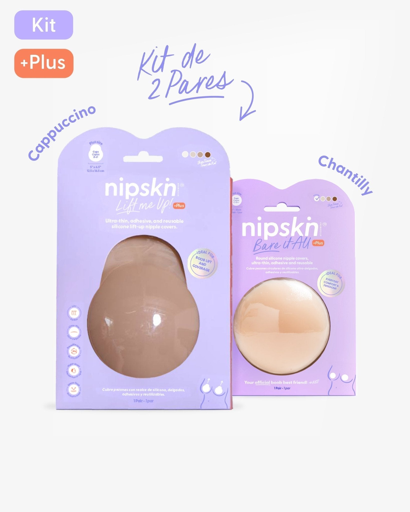 Kit x2 Copas Adhesivas de Silicona - Nipskin® - Nipskin Salvador