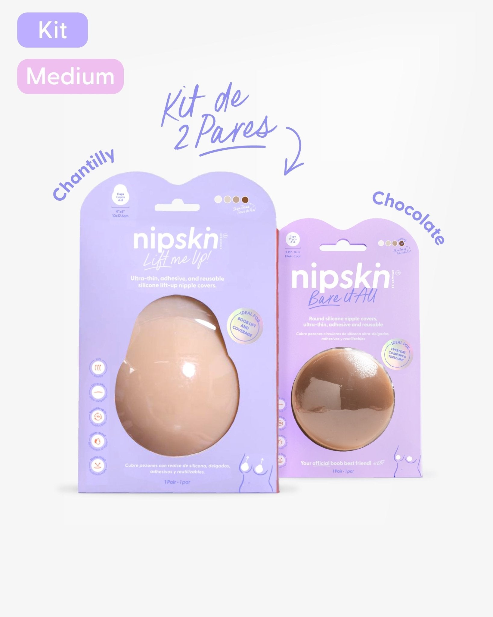 Kit x2 Copas Adhesivas de Silicona - Nipskin® - Nipskin Salvador